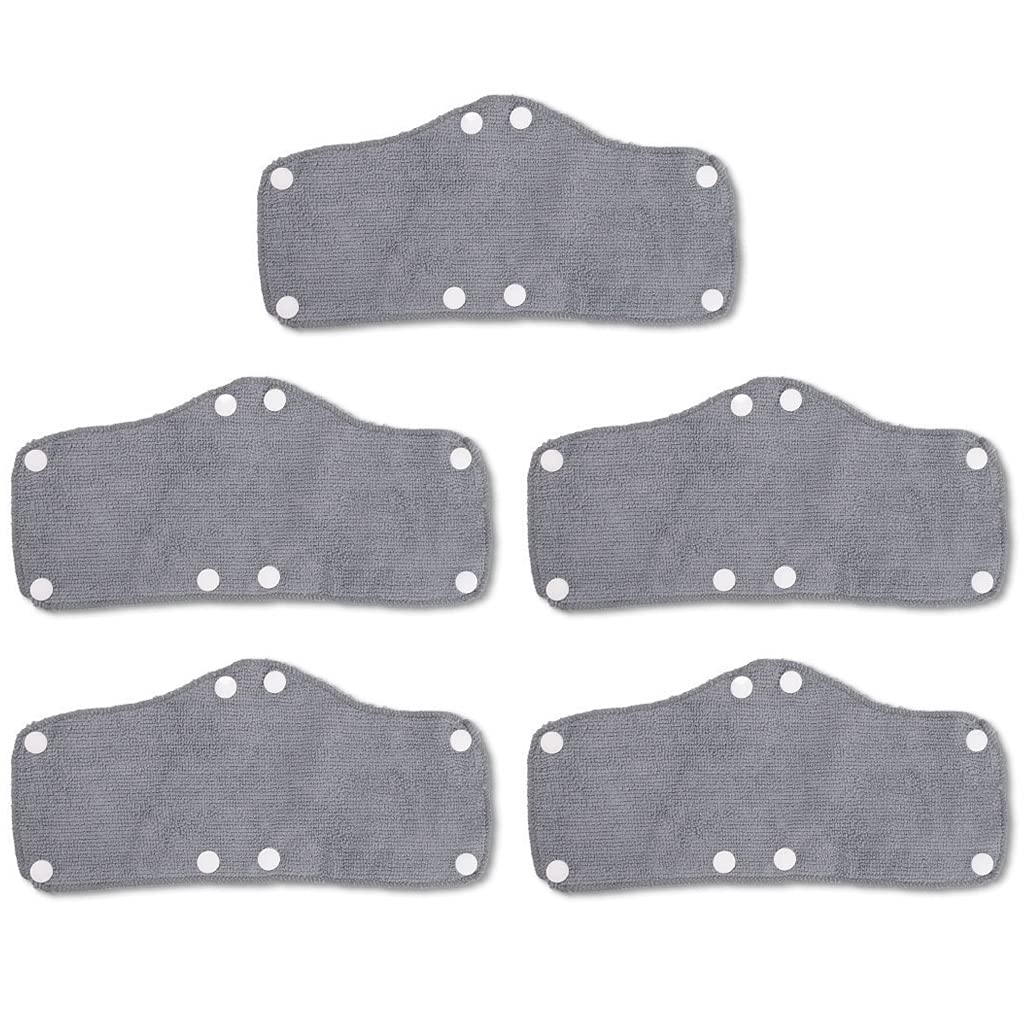 Hzbb Gray Hat Sweat Absorber 5 Pcs Cotton Washable Hat Sweatband Helmet Sweatband