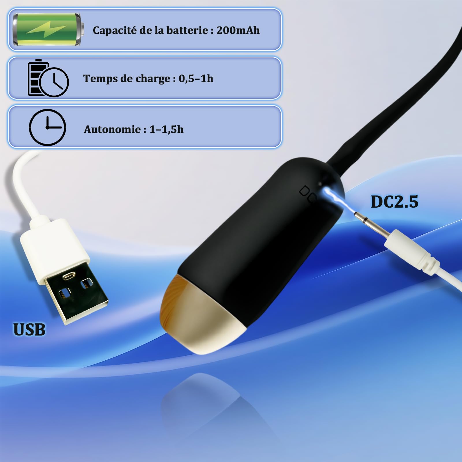 Dilatateurs Urétraux Électriques, 10 Modes de Vibration Dilatateur Uretre | Silicone avec Masturbateur Pénis, Pénis Stimulation de la Prostate Plug Uretre, Jouet Sexuel Vibrateur Urétral pour Homme