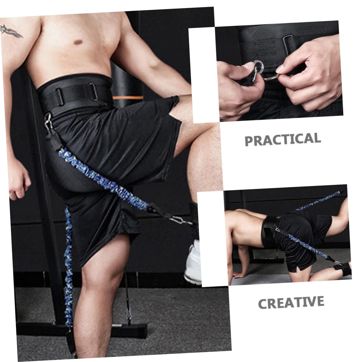 SUPVOX Bandas de Resistencia para Piernas y Tobillos Kit de Entrenamiento Fitness Multifunción Banda Elástica Duradera para Mejorar y Agilidad Deportes Baloncesto y Fútbol