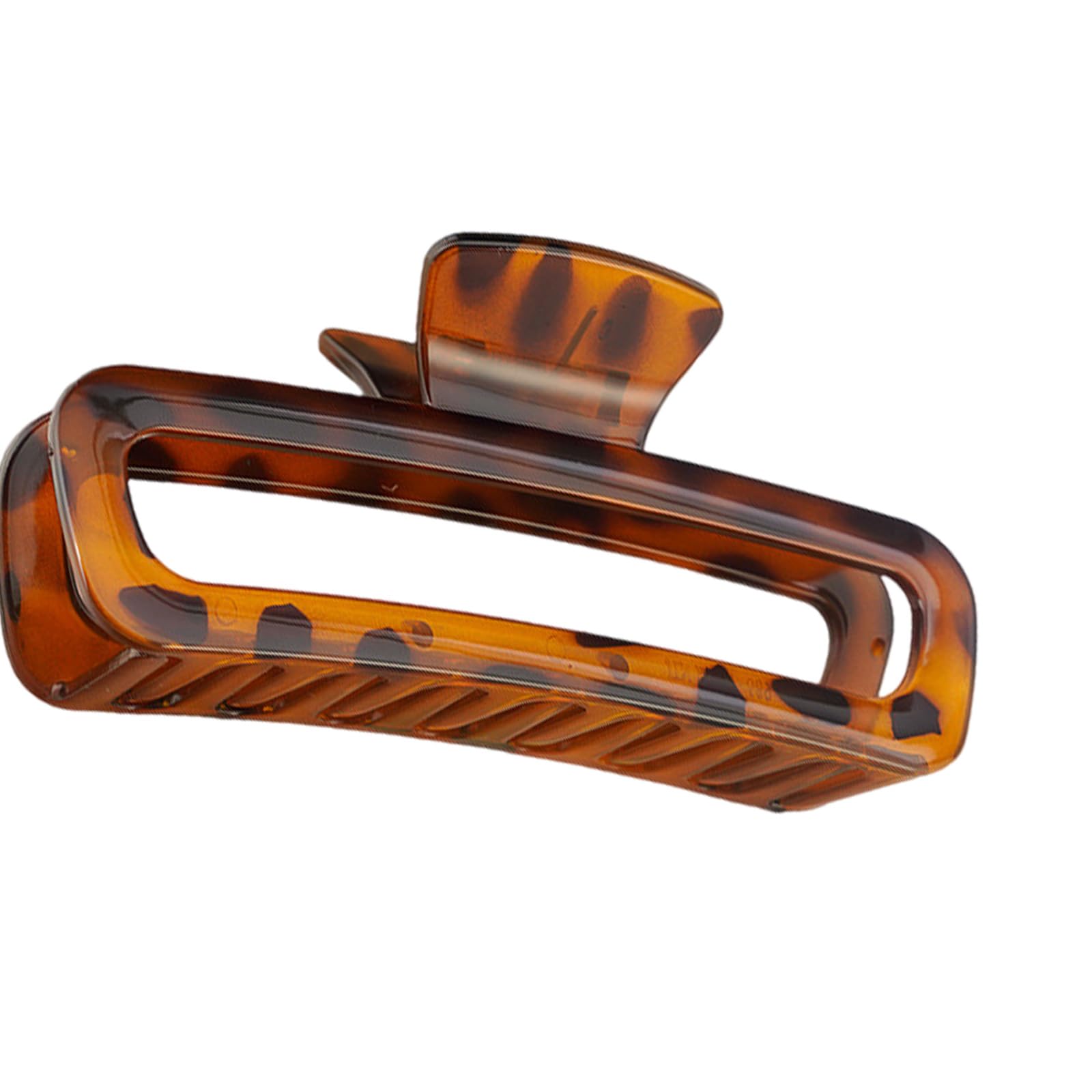YUXITA Oversized Matte Clip for Long Hair Women Tortoise Shell Design Nonslip Rectangle Hair Clip Strong Hold Accessories