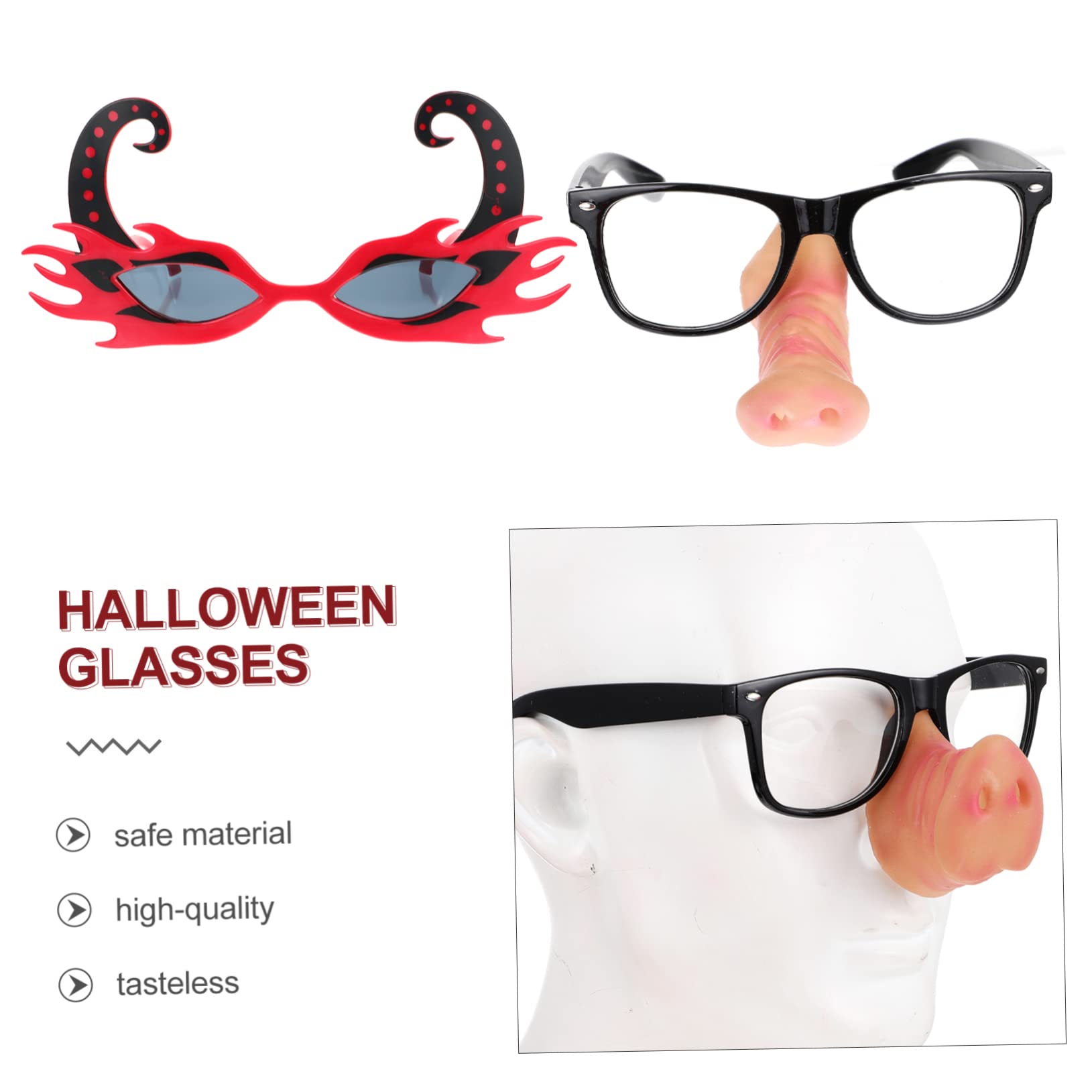 SOIMISS 12piezas Gafas De Fiesta Divertidas De Halloween Material Resistente Livianas y Cómodas Accesorios Para Eventos y Celebraciones Para Adultos