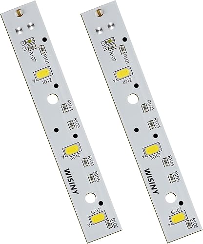 WISINY WR55X26671 Refrigeradores LED Tablero de luz 2 piezas compatible con GE LED Refrigeradores Bombilla GE Congelador Bombilla Reemplazo