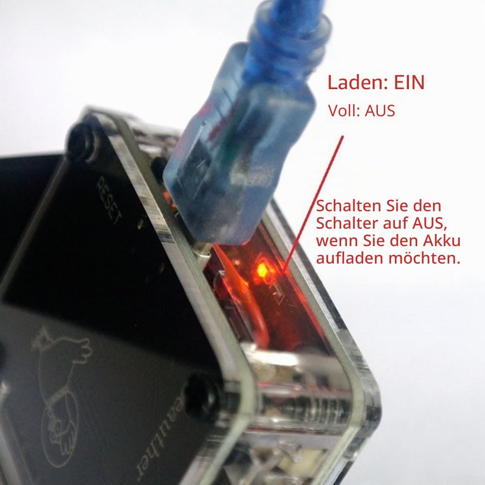 SPORTARC Wearable Watch für ESP8266 Entwicklungsplatine für DSTIKE Deauther Watch SE, tragbares WLAN-Testgerät mit 500-mAh-Akku und Acryl-Schutz, 1401579644