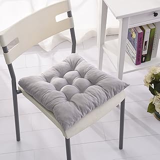 Fu Man Li Trading Company Otoño e Invierno Estudiantes de Color Sólido Cojines de Cojín Más Espesos Cojines Amortiguados Oficina Dormitorios Cojines de Coches (no Incluye Sillas) A+ (Color : Gris)