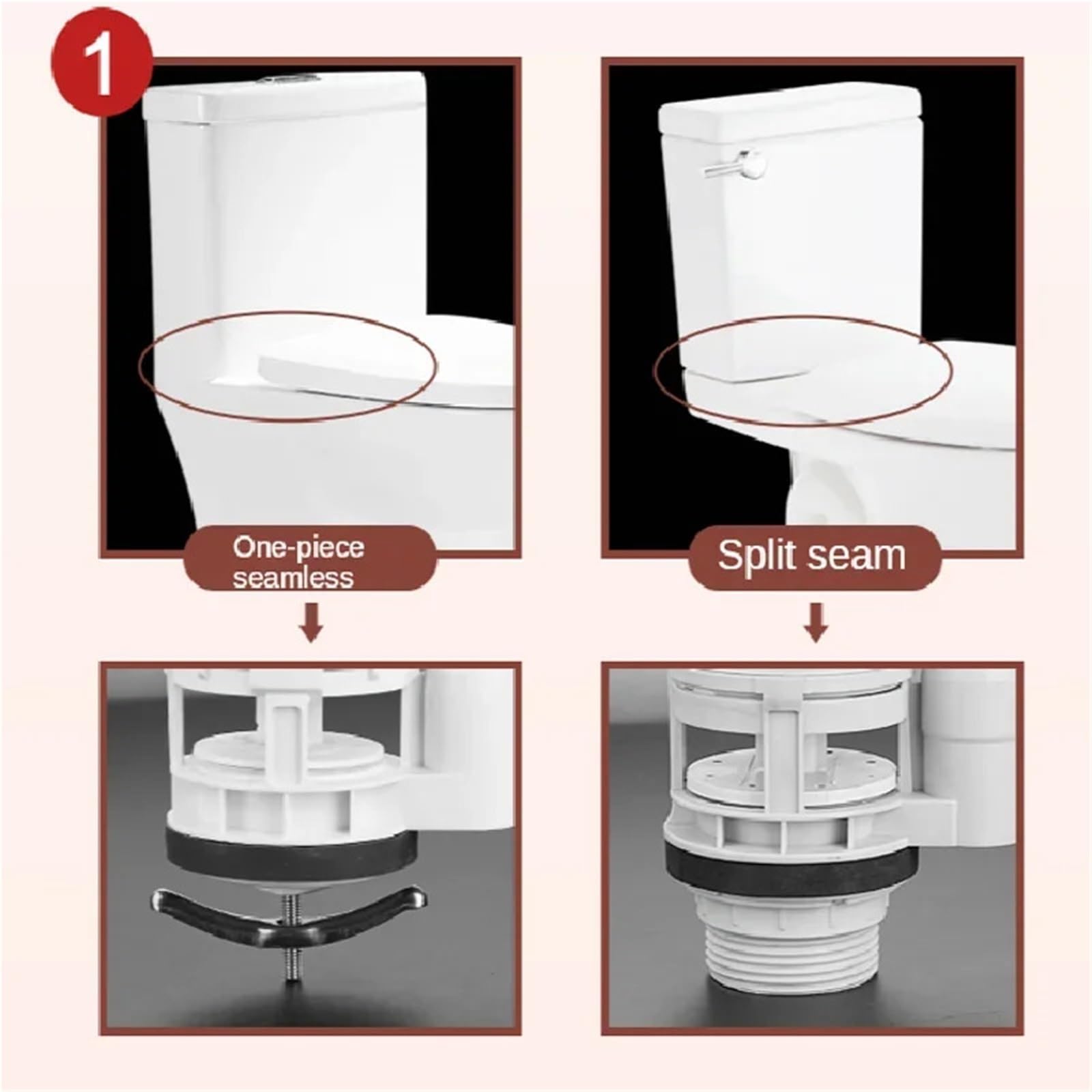 Válvula de descarga para cisterna de WC 3/8" Toilet Water Fitting Side Intake Valve Copper WC FloatingToilet Filling Kits Adjust FlushToilet Accessories(Side Inlet-18cm)