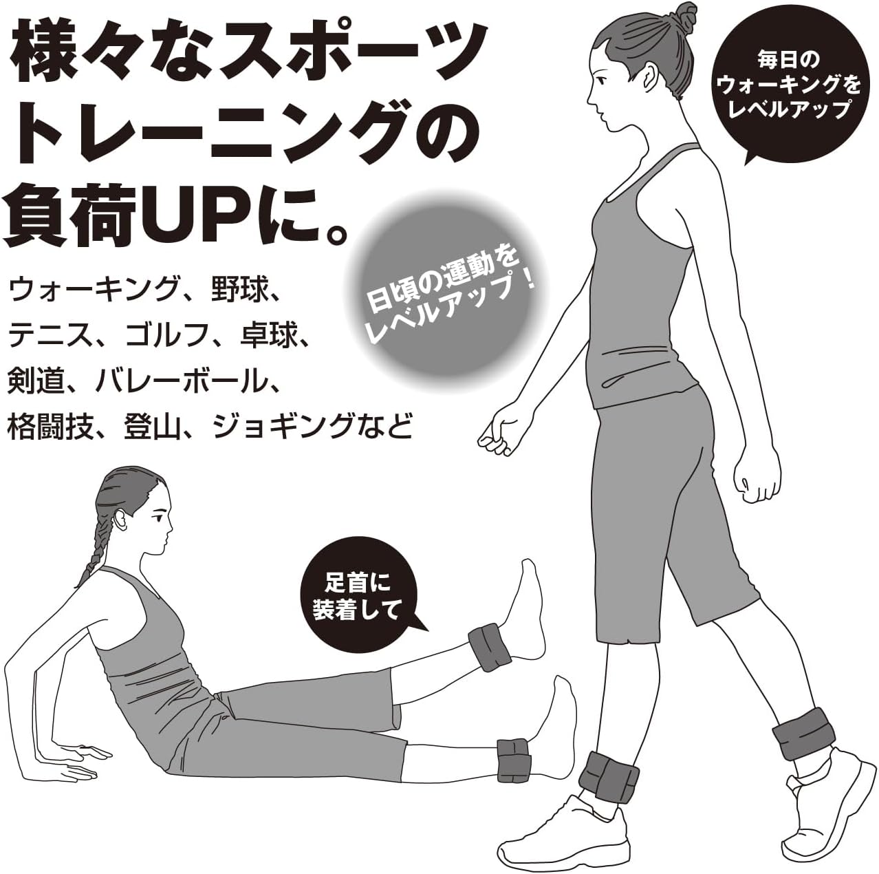 秦運動具工業 ガウリ アンクルウエイト 1kg 2個組 25W1002
