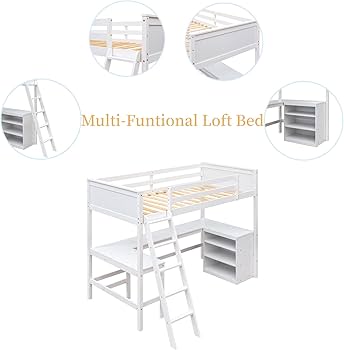 多機能ロフトベッド ホワイト Amazon｜Merax 多機能 木製 ロフトベッド 3段収納棚とL字デスク内蔵