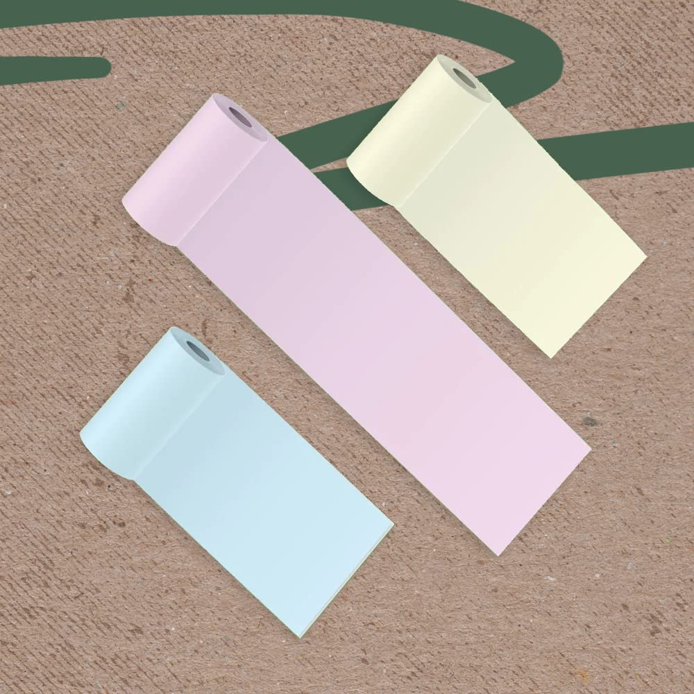 PoooliprintColored Paper 3 Rolls 57mm Thermal Paper for Poooli Pocket Printer