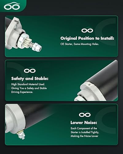 Miniatura 4 de SCITOO Arrancadores Nuevo Compatible para Motores Mariner – Marine Outboard 135CXL 135ELPTO 135EXLPTO 135L 135XL 150 Magnum EFI 150 Magnum II 150