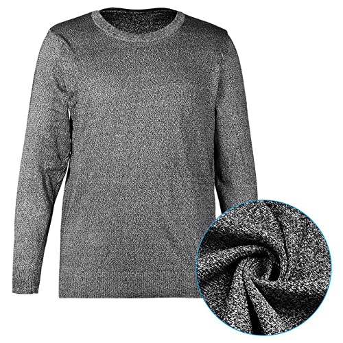 Ropa Anticorte Resistente a Cortes Equipo de Protección de Nivel 5 Cuello Redondo Manga Larga Chaleco de XL Camisa a Prueba de Puñaladas Cuchillo a Prueba de Motosierra Camisas