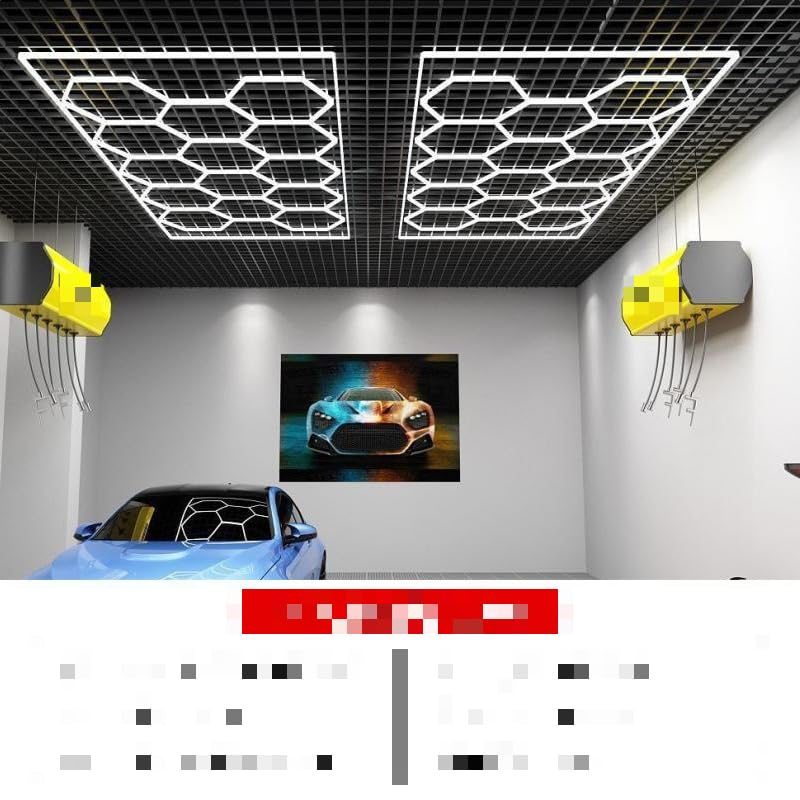 Amazon.co.jp: LEDガレージライト 六角形ハニカムライト 430W 51600LM