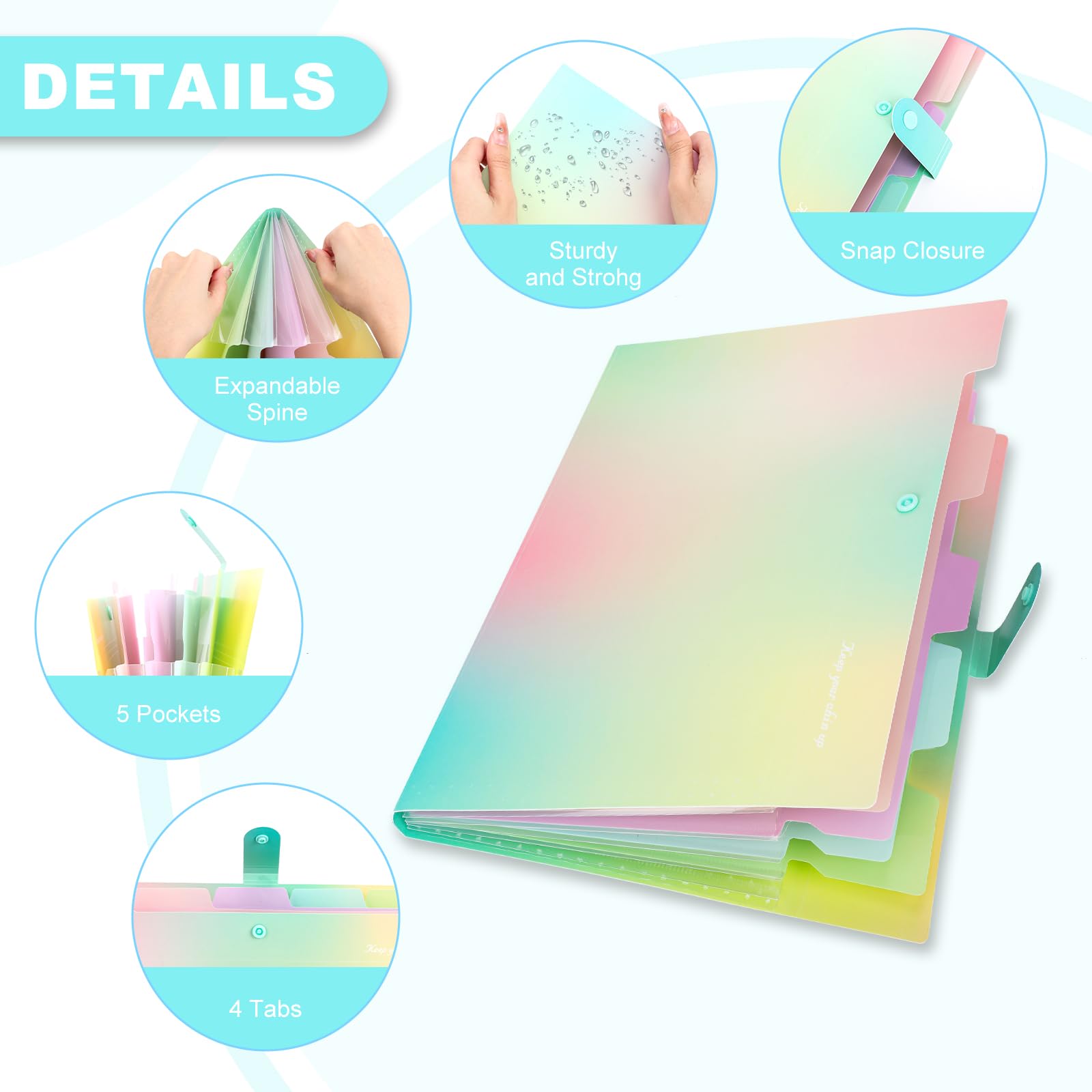 Snapklik.com : Ddaowanx Expanding File Folder, Letter A4 Size Accordion ...