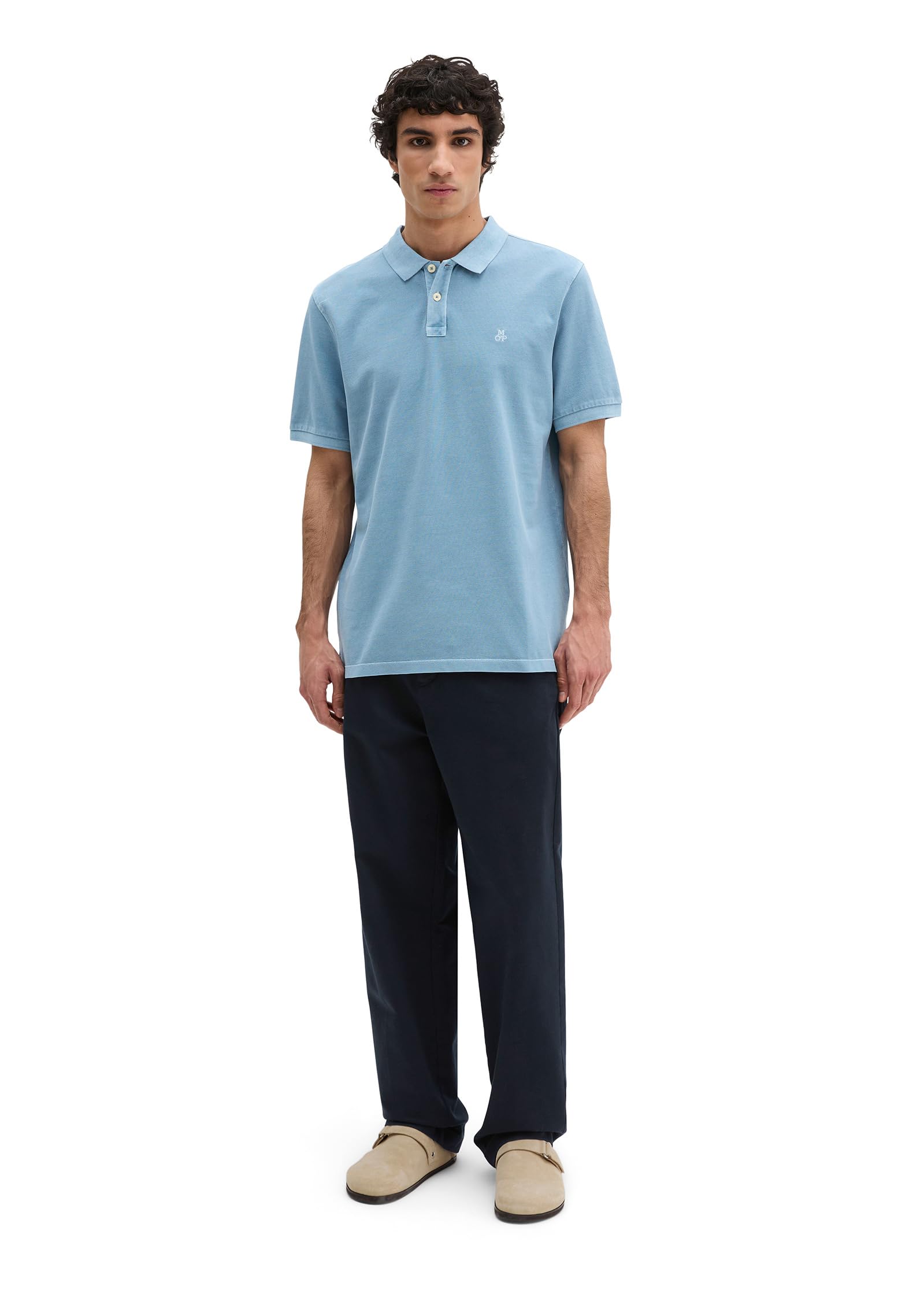 Marc OߴPolo Polo de manga corta Hombre de algodón orgánico con estructura de piqué