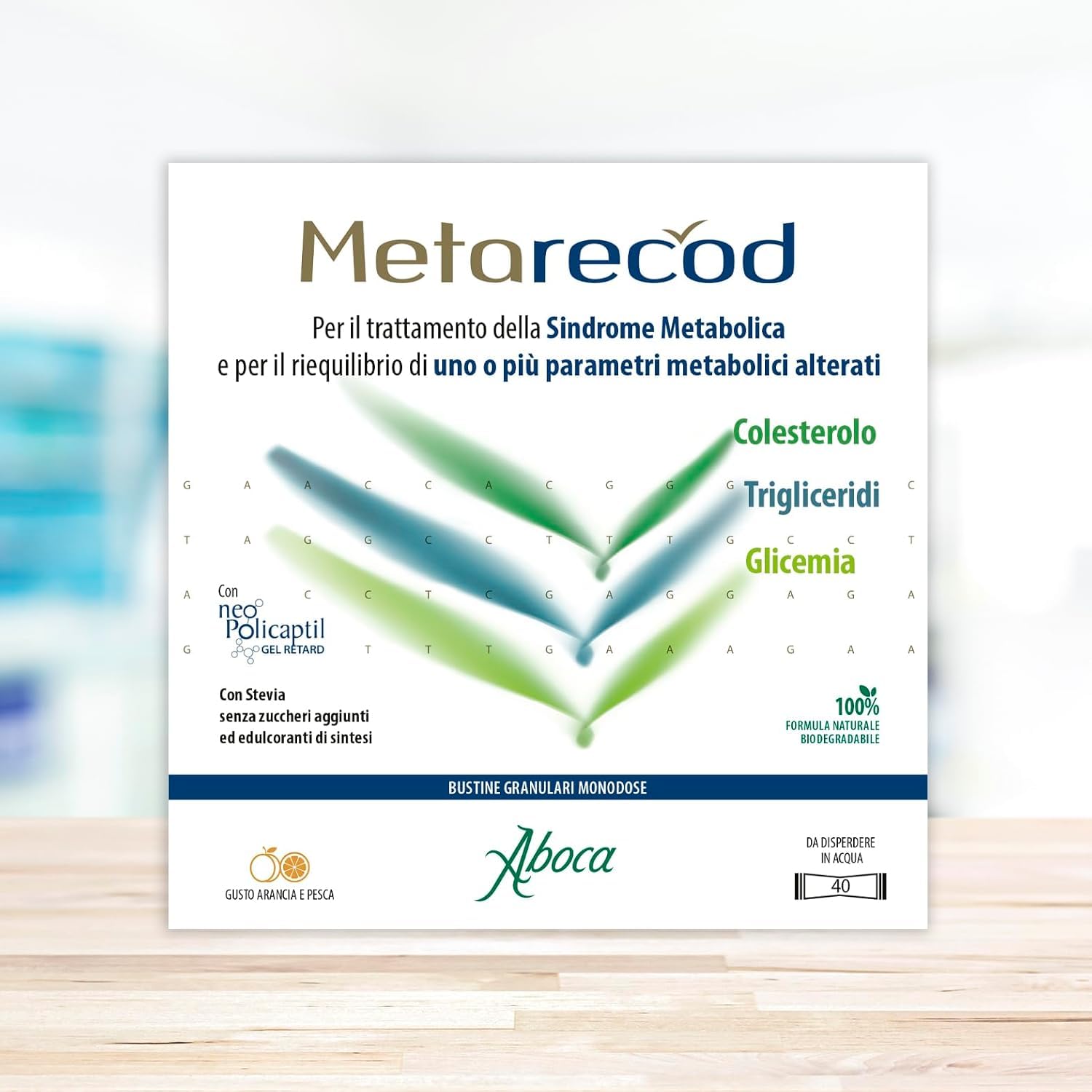 Aboca - Metarecod 120 Bustine Granulari Monodose - Per il Trattamento della Sindrome Metabolica e il Riequilibrio di Parametri Metabolici