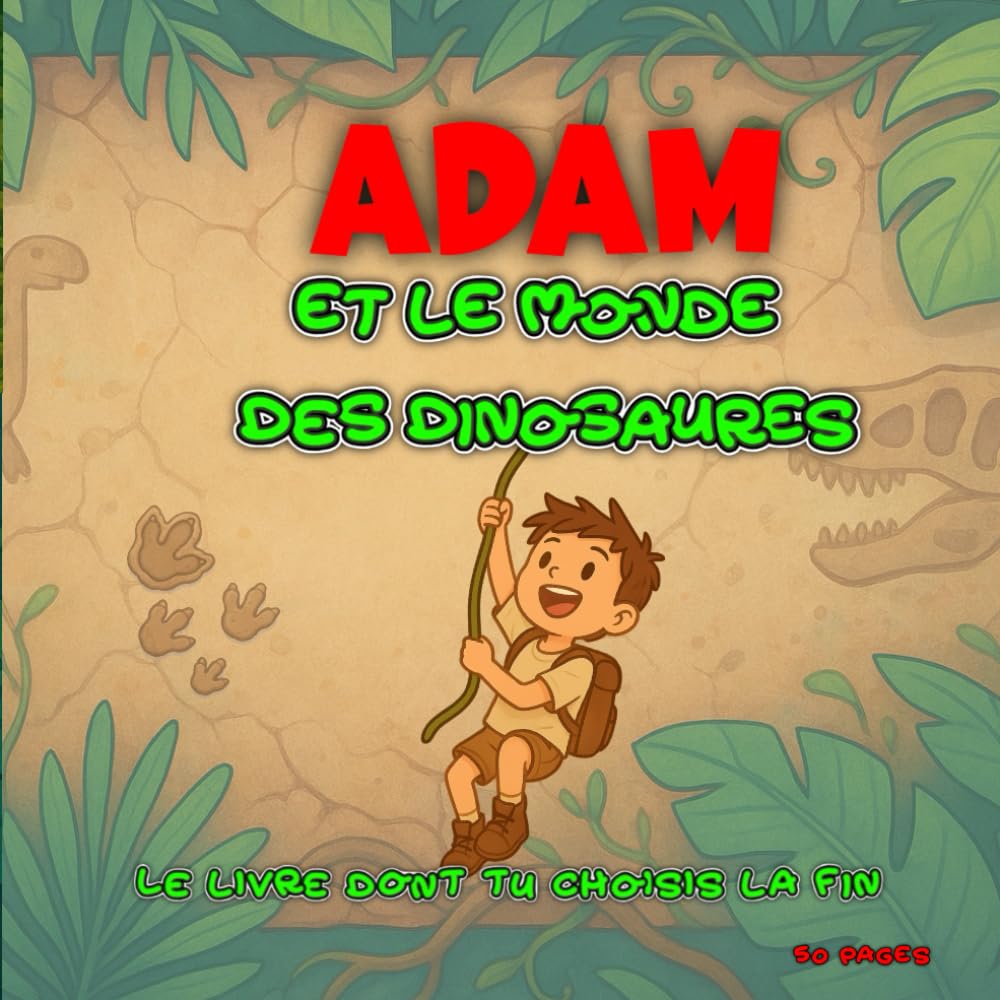 Adam et le Monde des Dinosaures : Le livre dont tu choisis la fin: Une aventure préhistorique interactive pour les enfants courageux.