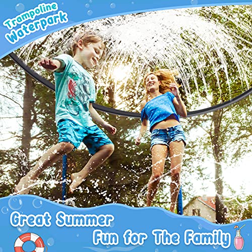 Trampoline Sprinkler Toys for Kids, 39ft Trampoline Water Park Sprinkler Outdoor Backyard Trampoline for Kids Fun Summer Outdoor Water Toys for Boys Girls. (39ft)