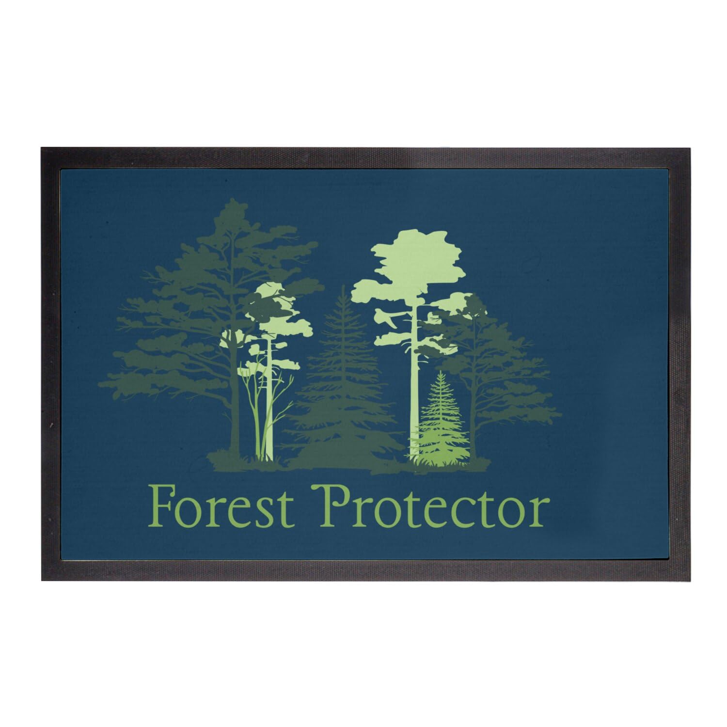 Paillasson bleu Forest Protector 75x50 cm anti saleté pour maison
