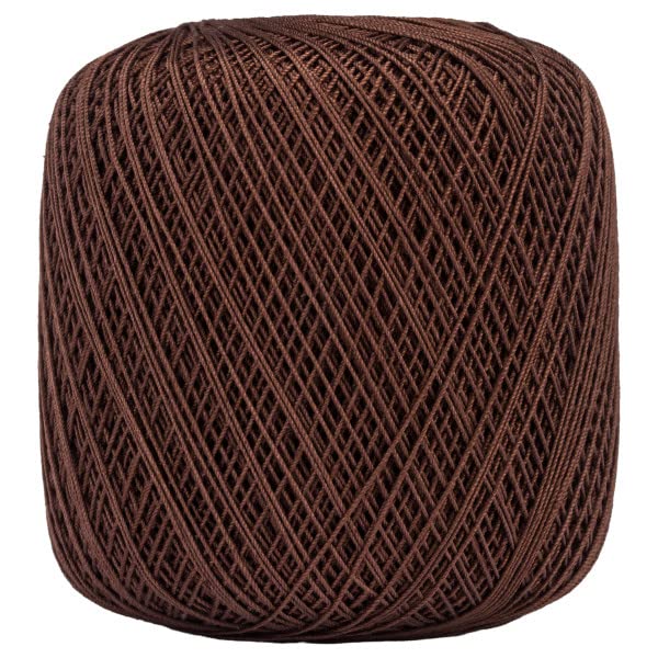 Image of Aunt Lydia's Classic 10 Cotton Crochet Thread, Fudge Brown, 3-Pack