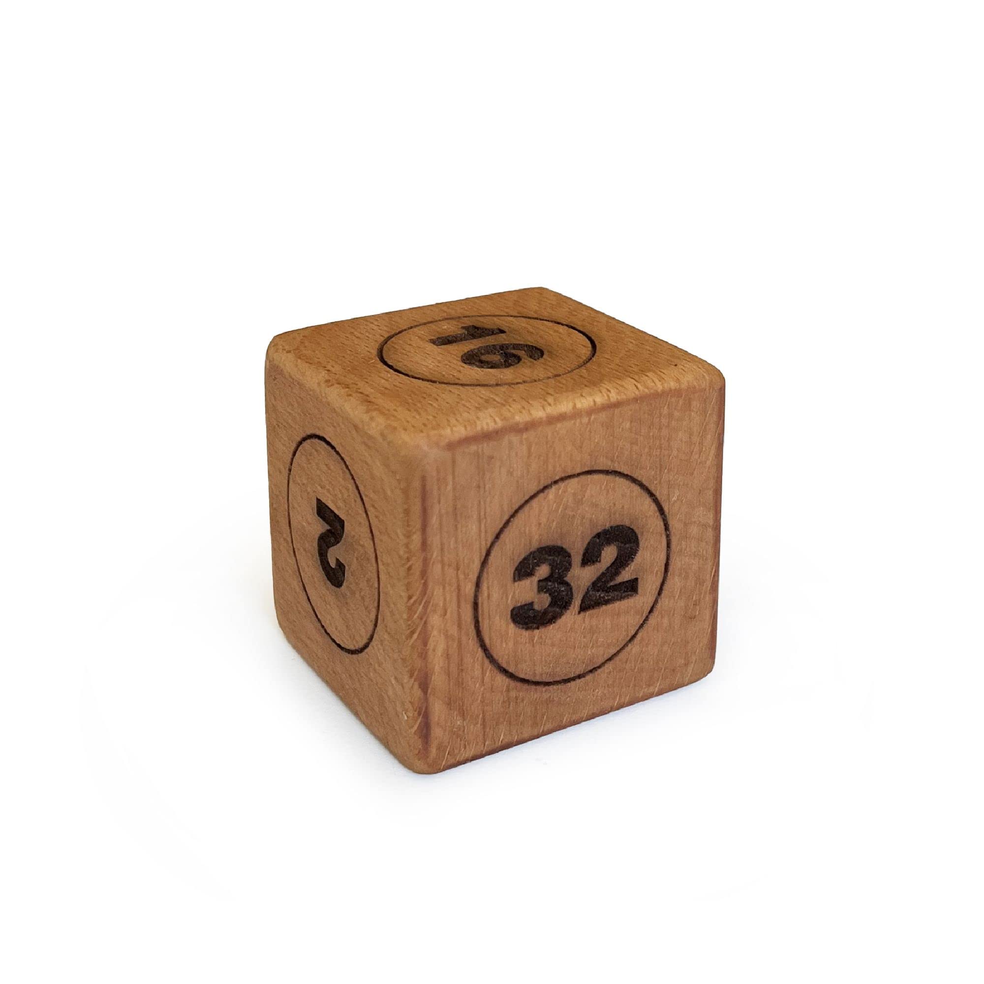 Cubo Raddoppiatore In Legno Per Backgammon – 45x45 Mm, Artigianale, Shark Anatolia - Foto 2