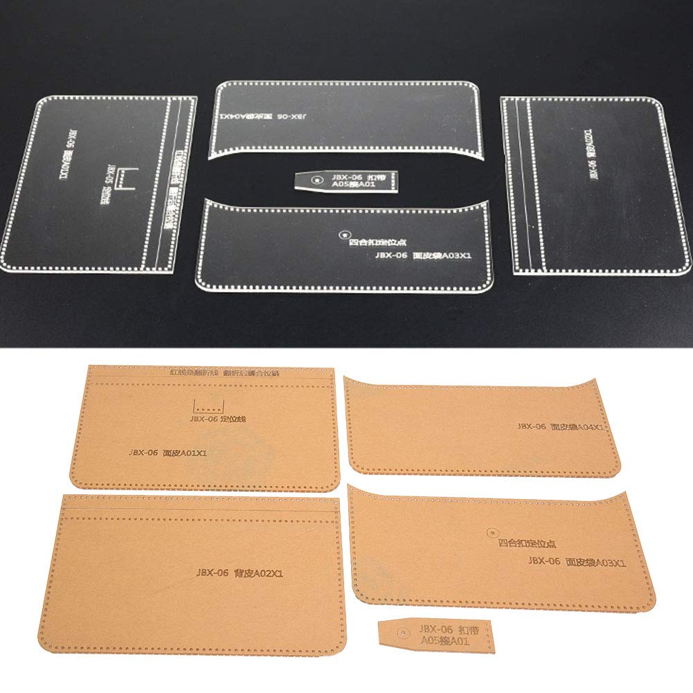 Modello per fare borsa per cellulare, modello trasparente Borsa 7,68 x 4,13 x 0,39 pollici Modello per artigianato in pelle