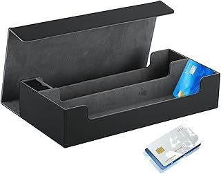Playing Card Case Holder, Sports Cards Box Storage, Trading Card Storage Case Holder, Large Capacity Card Box with Magnetic, Magnetic Deck Box for Trading Card Games, Sleeved Cards Trading Card Case