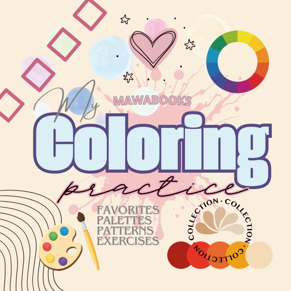 Learn and practice painting | Workbook for creative painting with logbook, patterns & practice pages | German & English: Creative workbook for ... your own ideas and creative exercises