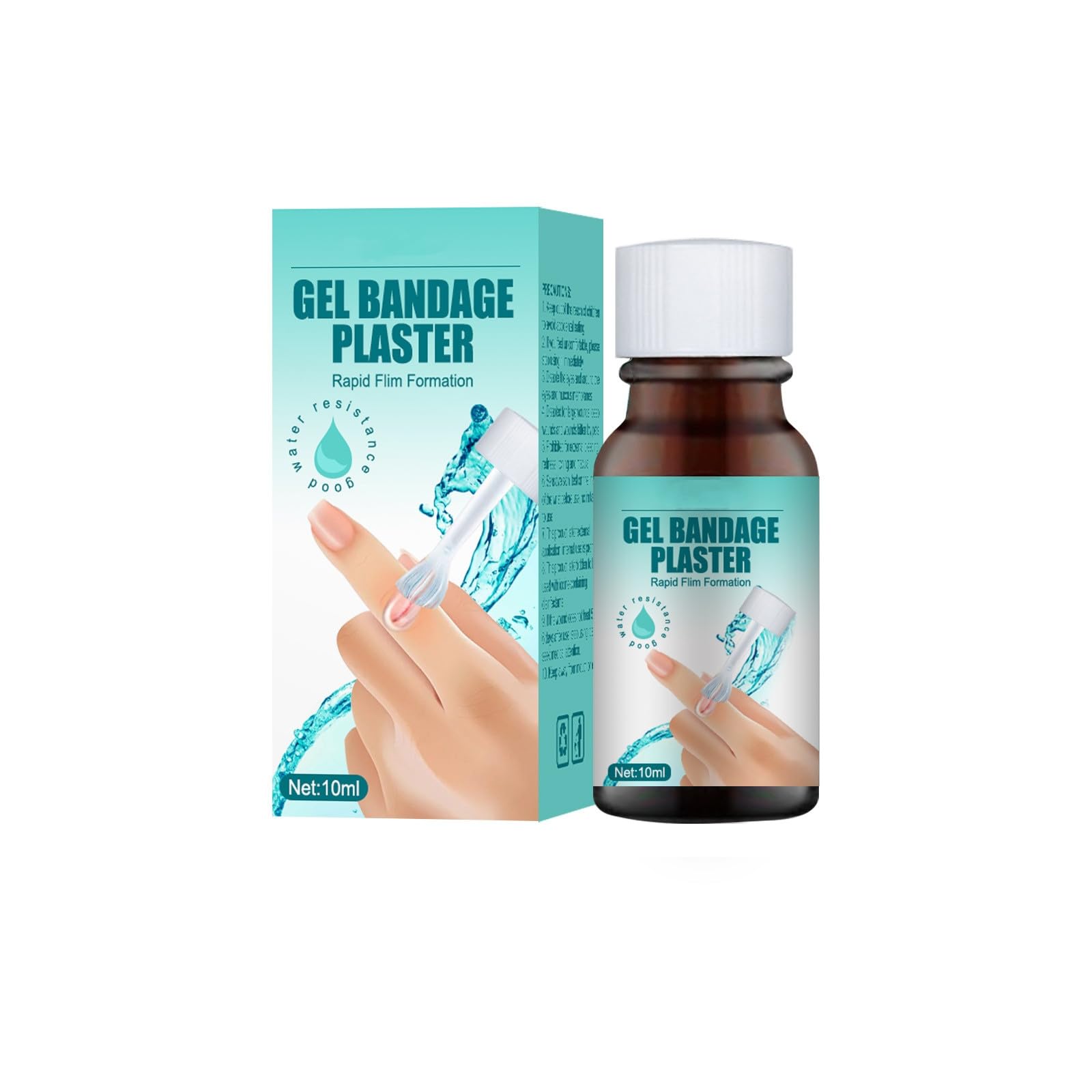 New Skin - Yeso líquido para heridas, vendaje líquido de gel impermeable, transpirable, rápido Qrying, cuidado de heridas para cortes menores, rasguños, heridas, piel seca y agrietada