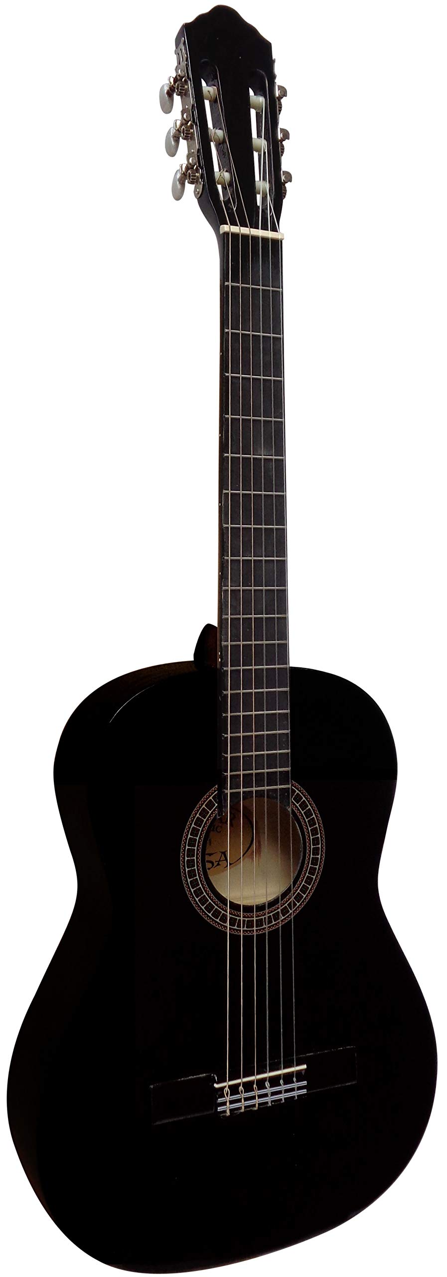 Chitarra 4/4 da concerto nel classico set - Nero – Cassa in legno di tiglio – Borsa – Tracolla– Corde – 3 x plettri – Accordatore ET33B – Cavalletto per chitarra