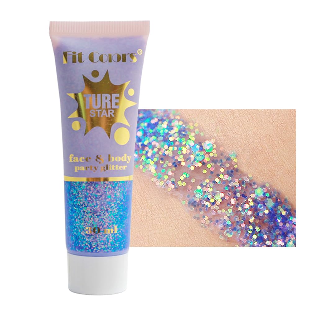 GL-Turelifes Holographic Body Glitter, Chameleon Face Glitter Mermaid Liquid Eyeshadow Fine Glitter for Body Face, Hair