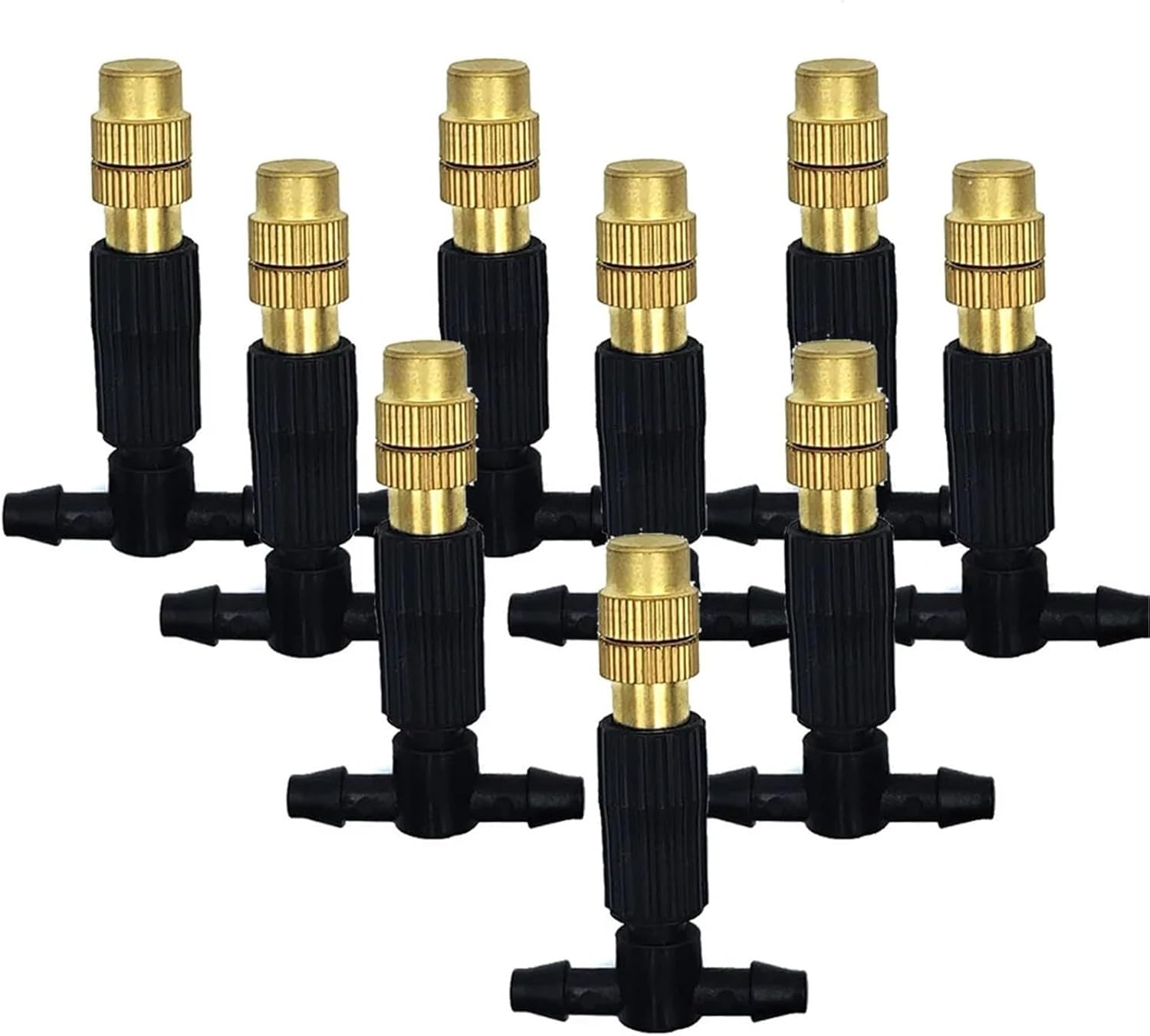5M-30M Outdoor Misting Cooling System Garden Irrigation Watering 1/4'' Brass Atomizer Nozzles 4/7mm Hose(B-10PCS)
