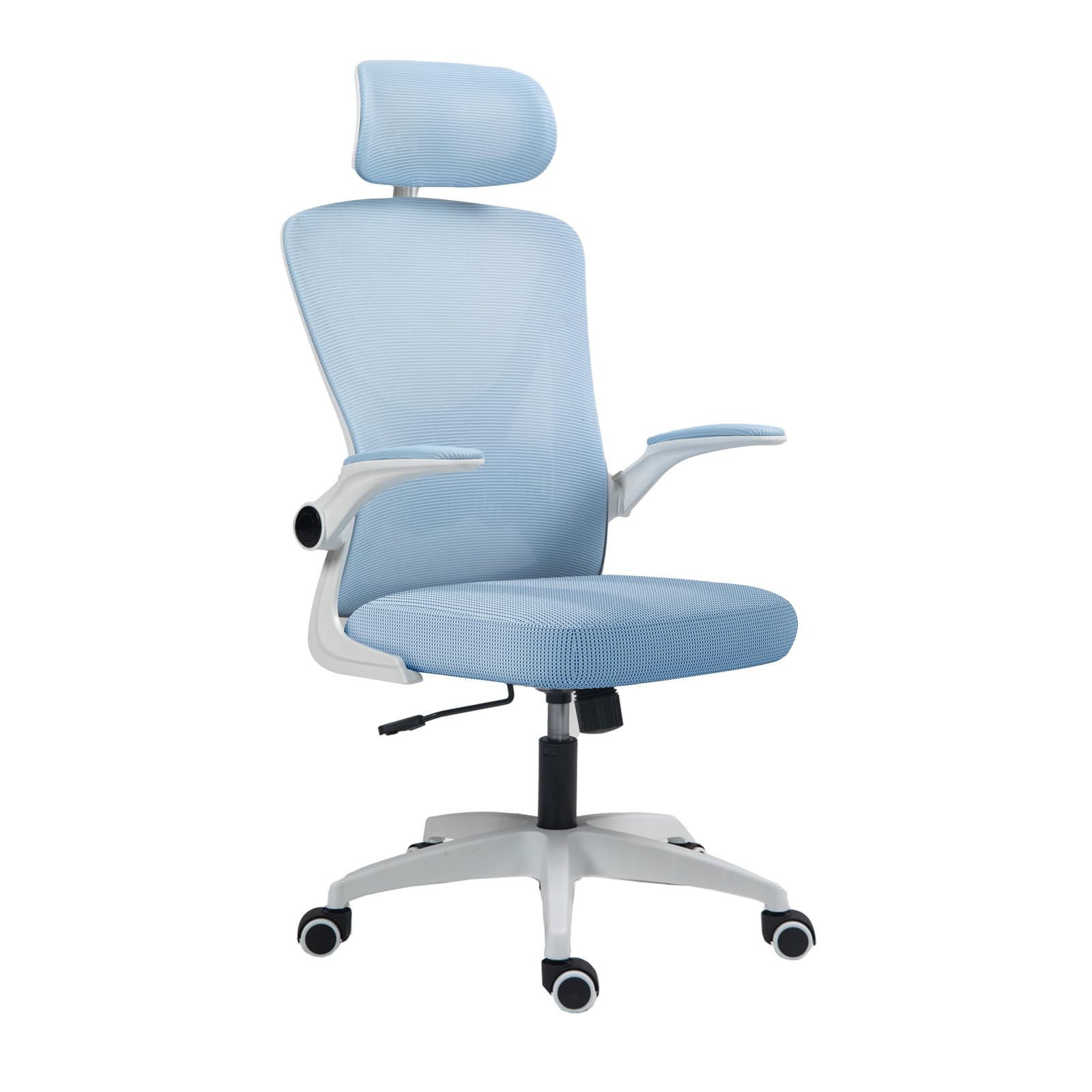 Panana Office Chair Mesh Back Ergonomic Desk Chair with Flip-up Armrest Executive Swivel Computer Chair (Blue, High Back) โ image 1