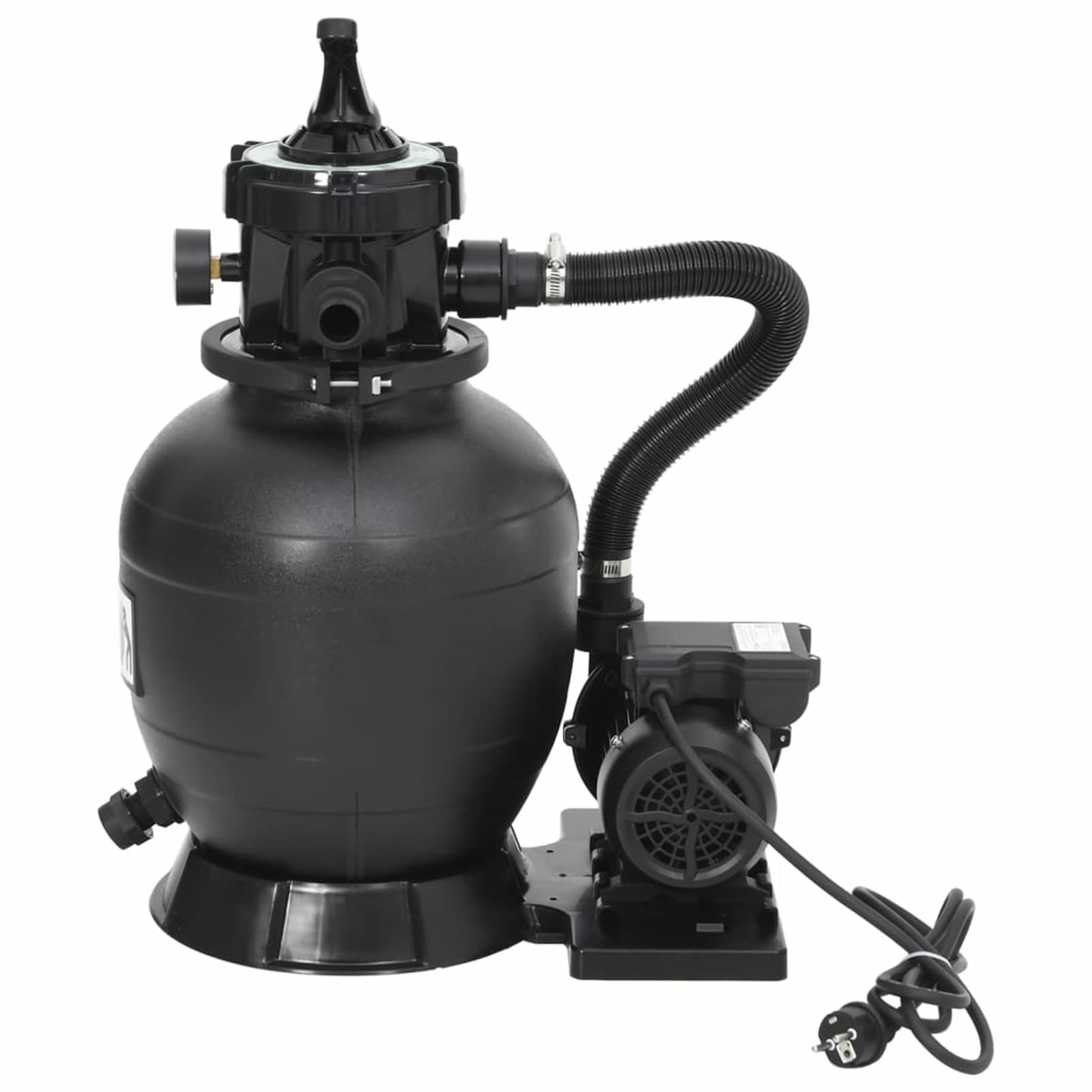 ZEYUAN Filtro de Arena para Piscinas con válvula de 6 vías, Depuradora Piscina, Depuradora Arena, Filtro De Arena para Piscina, Arena para Depuradora Piscina, Negro