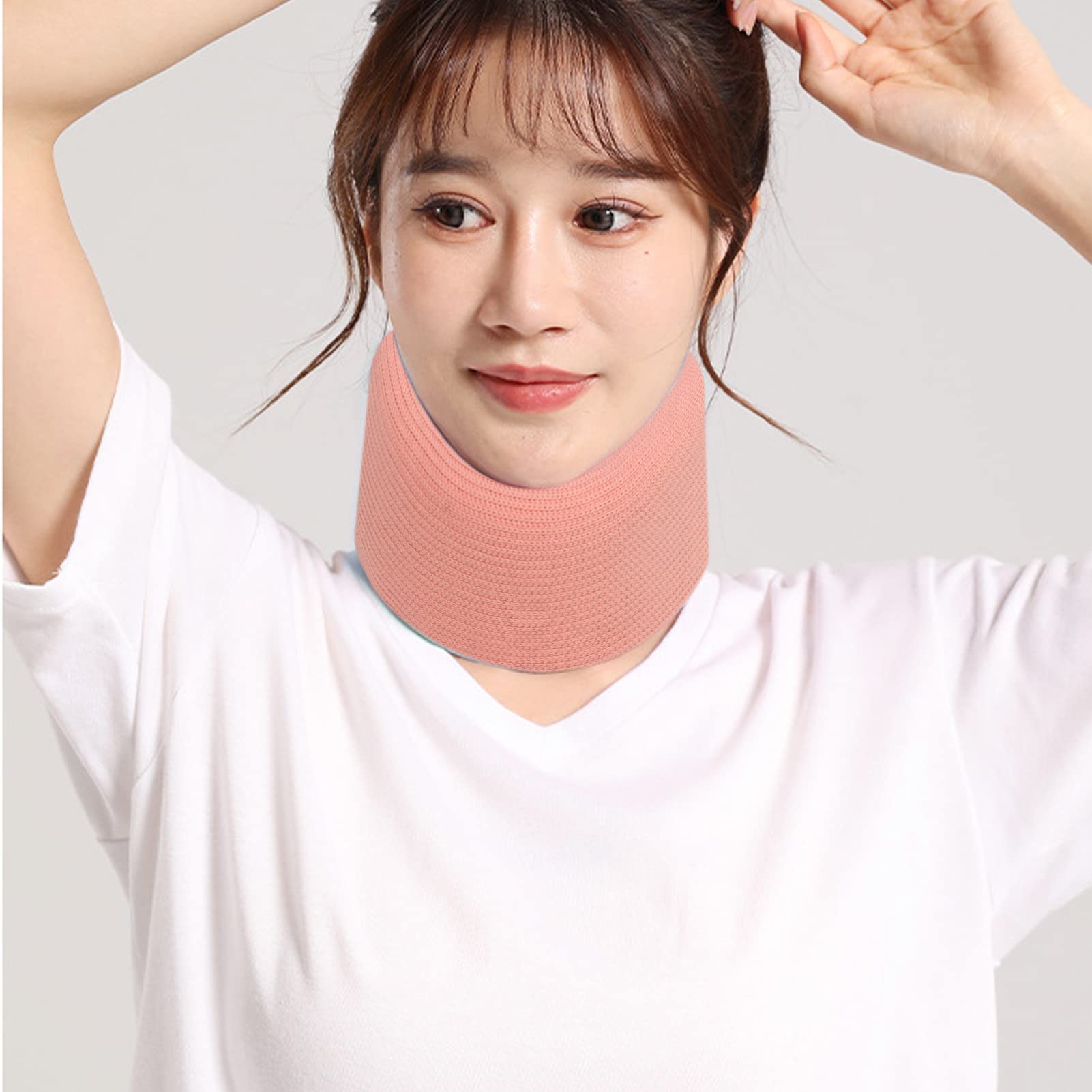 VGEBY Neck Brace,Neck Protector Pillow Cervical Brace Collar Elastic Sponge Soft Neck Support for Pain Relief (L)