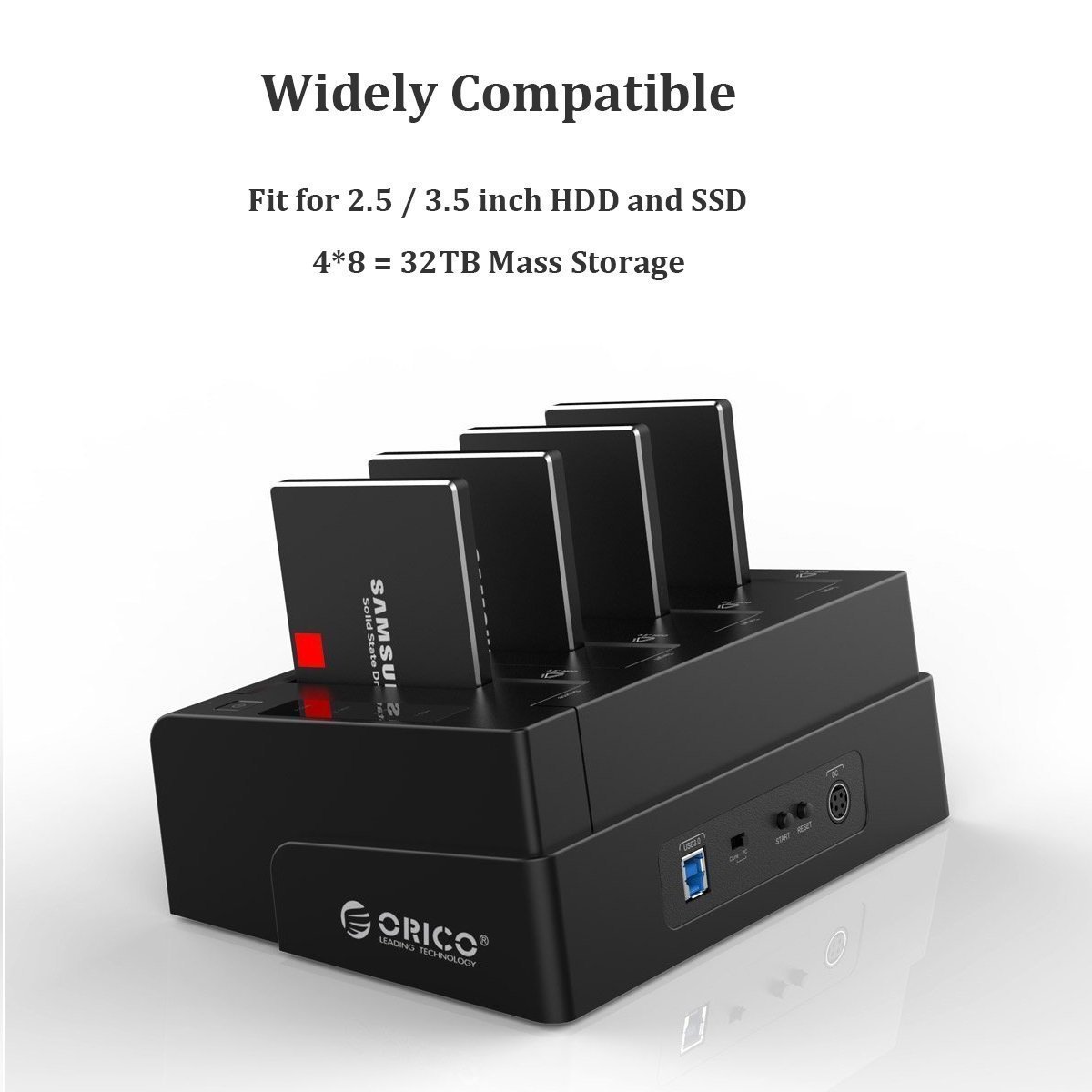 ORICO 4 Bay USB 3.0 SATA Hard Drive Docking Station/Duplicator for