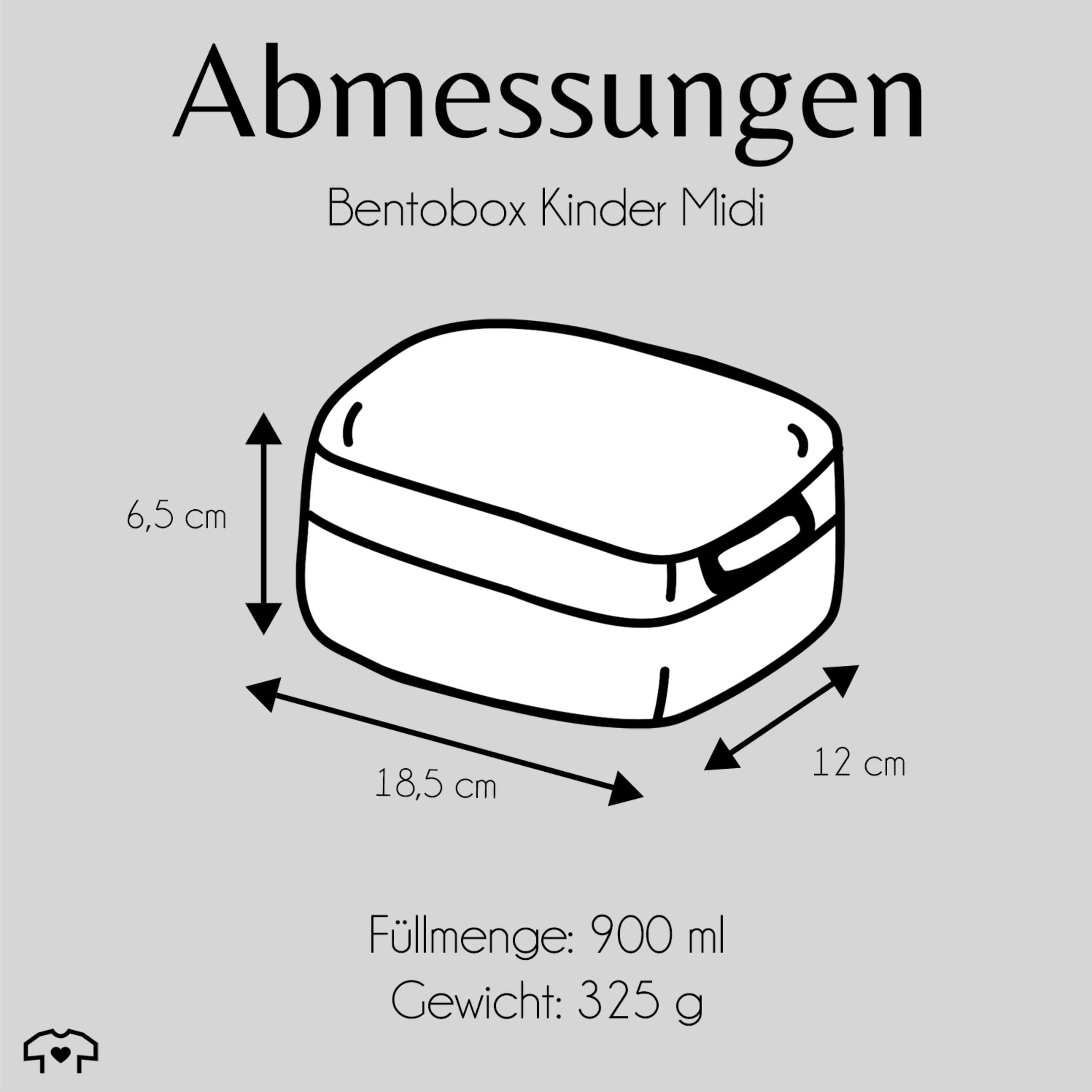 Kinder Bento Box Midi Lunchbox für Mepal Bentobox - Einschulung Geschenk Brotbox Panther mit Name personalisiert I Schulkind Geschenk Schule I Schulanfang I Schuleinführung - 900 ml - Schwarz