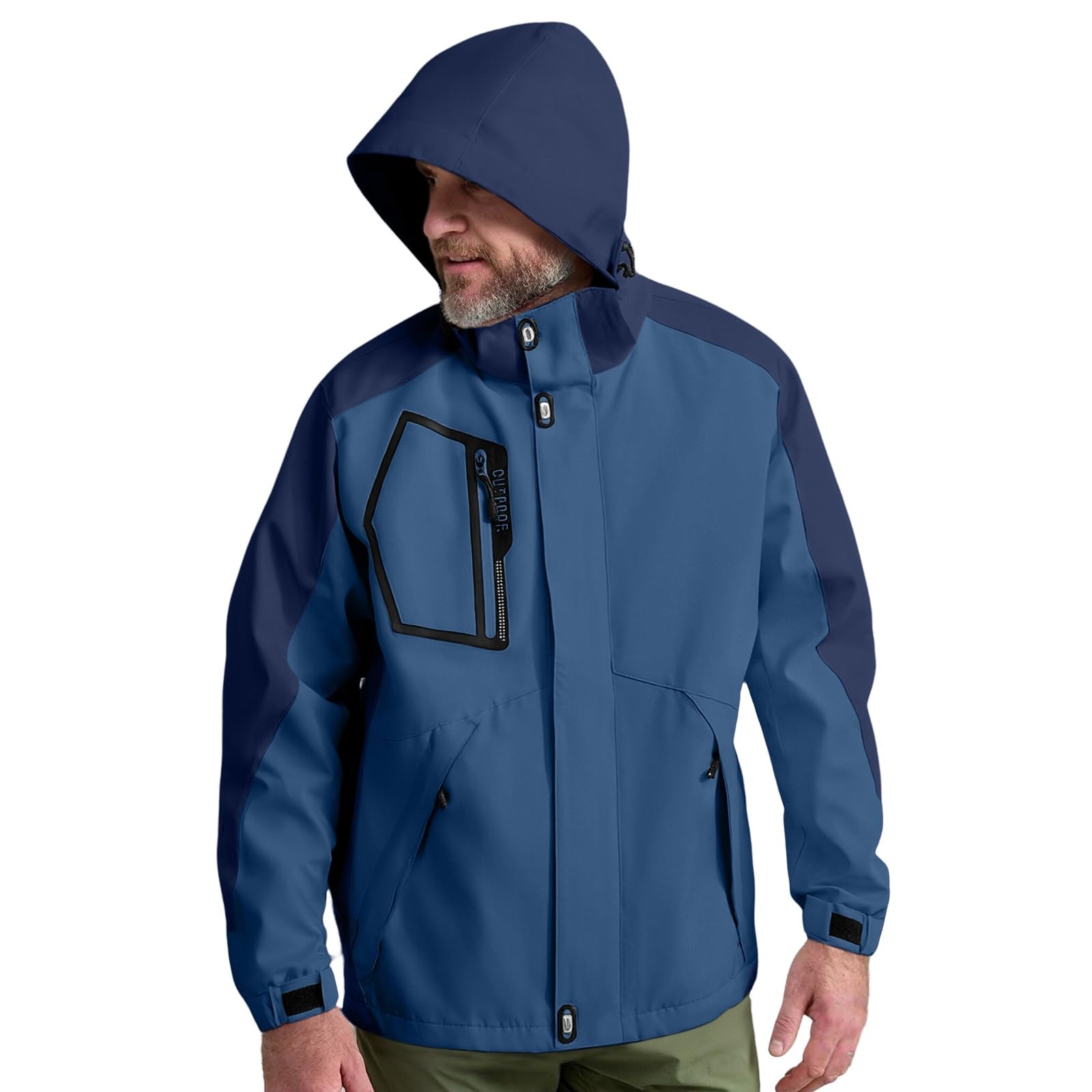 Giacca a vento da uomo in softshell impermeabile con cerniera