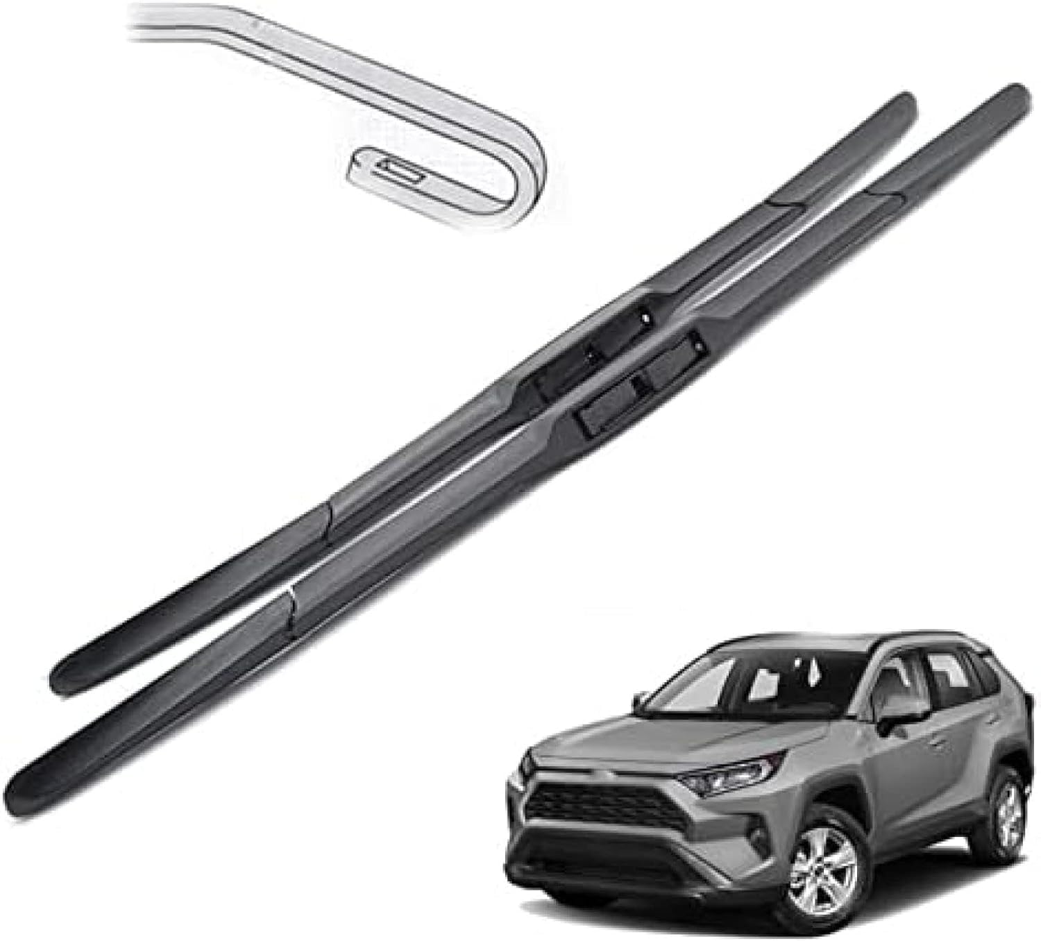 ANYANH Car Windscreen Wipers for Toyota RAV4 XA50 MK5 2018-2022, 26 + 16, All-Weather Performance Front Rear Wiper Blades Set Wipers Replacement Kit
