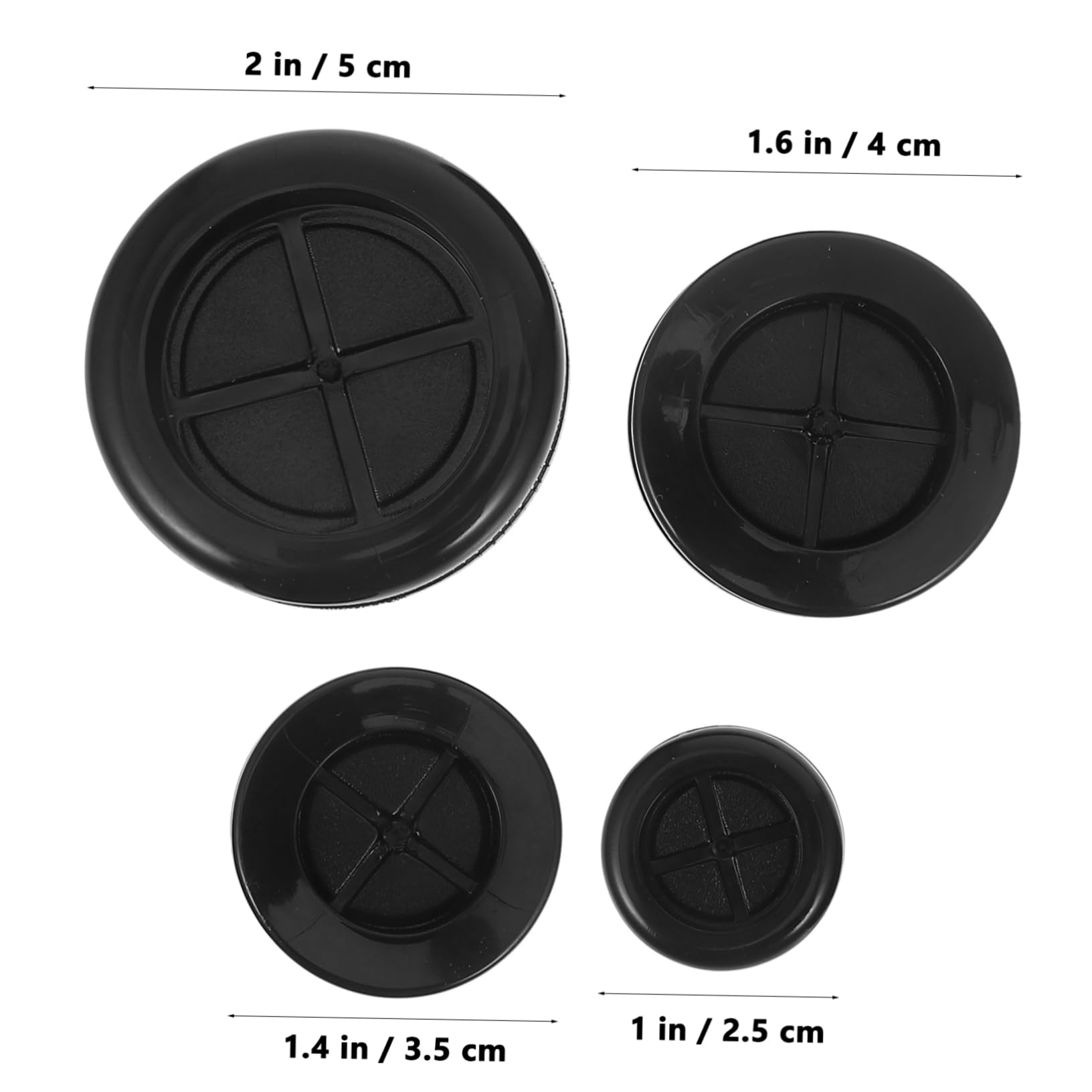 MUCKLILY 8pcs Assorted Sizes Rubber Grommet for Wiring and Firewalls Protection Round Grommet Round Plugs for Electrical and Automotive