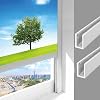TIPIACE Customized Size of Aluminum Alloy U-Shaped Shading Groove, Used for 100% Shading Panels on The Side of Window Shades and Blinds, Suitable for Bedrooms White, 2pcs