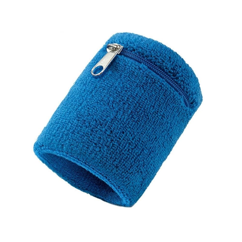 Muñequeras de Ejercicio Toalla Deportiva con Bolsillo y Protector de muñeca con Cremallera para Uso Diario(Colour 1)