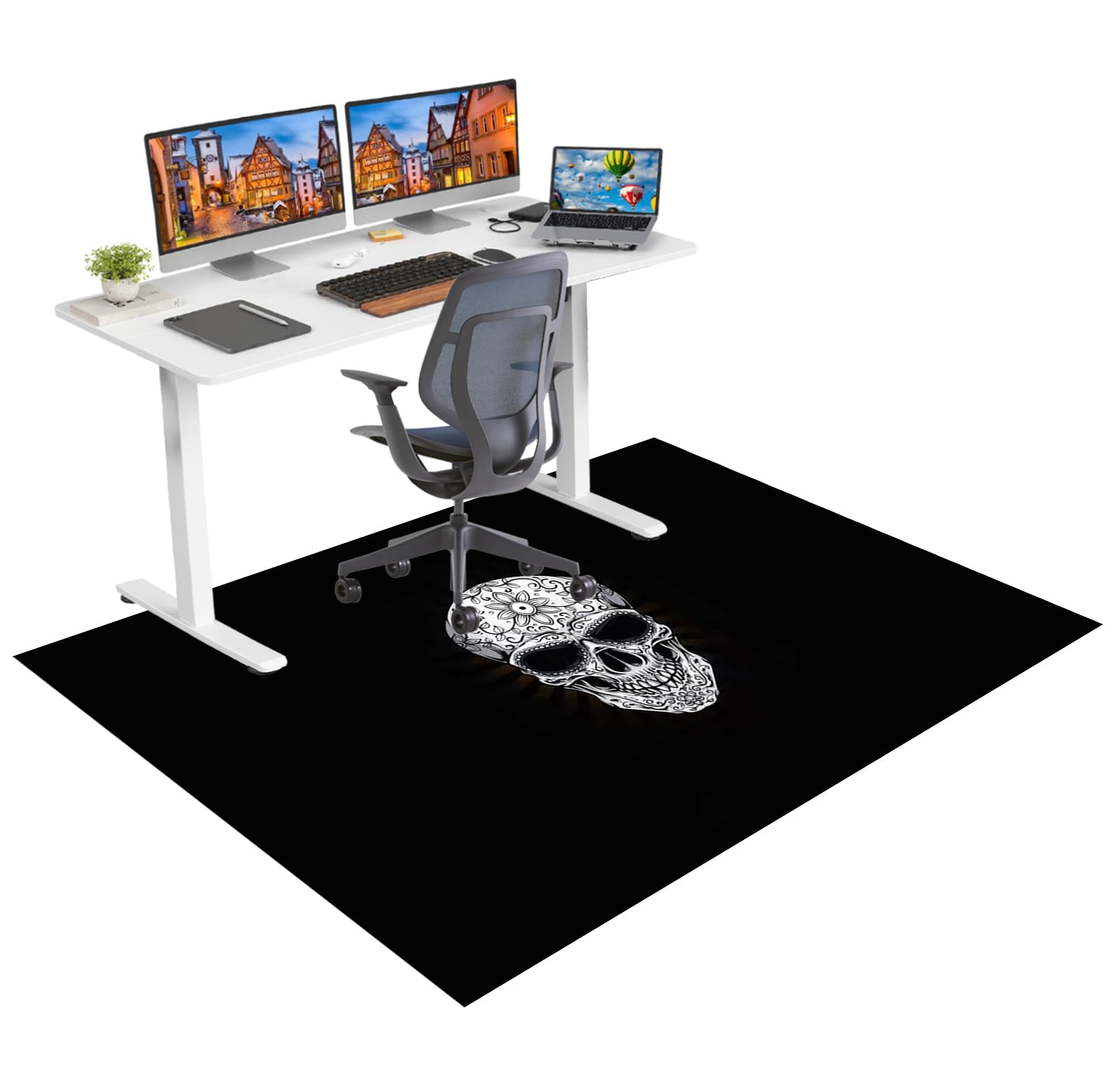 Gaming Chair Mat for Carpet Floors Desk Chair Floor Protector Mat for Carpet Protector Chair Mat Non Slip Floor Mat for Office Chair Mat for Carpeted and Hardwood Floor Gaming Floor Mat 80 x 120 cm