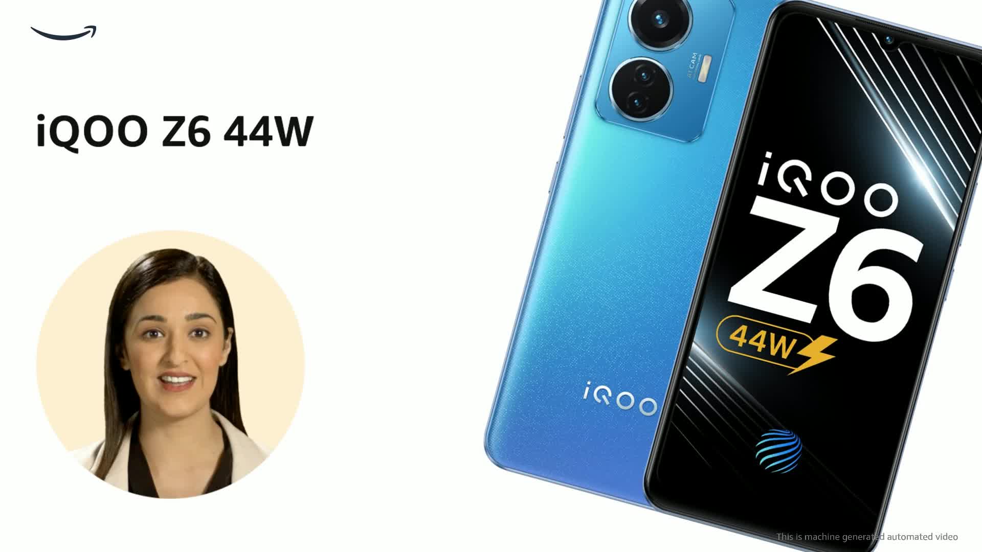 IQOO Z6 44W (Lumina Blue, 8GB RAM, 128GB Storage) | 6.44