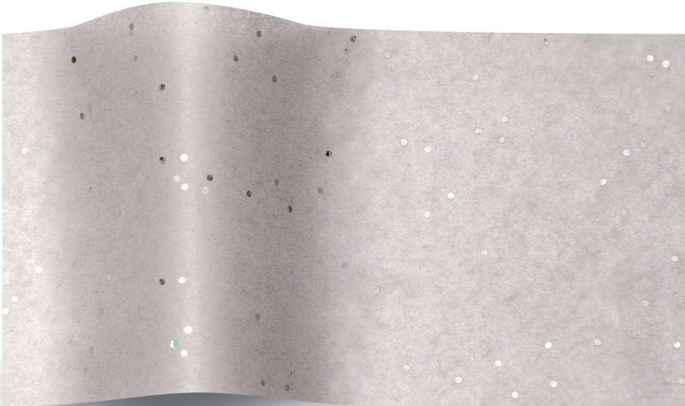 5 Grey Gemstone Wrapping Tissue Paper Sheets ~ Luxury Sparkly Glitter GEM 35x45cm