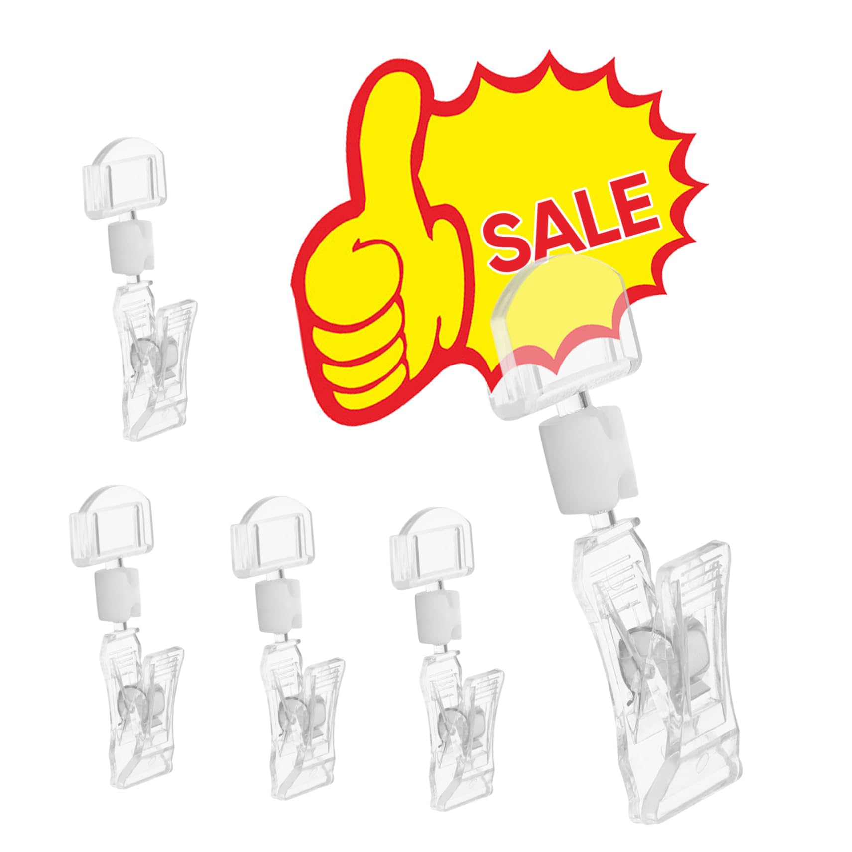 EXCEART 50 Pcs Carpeta publicitaria acrílica soporte de exhibición de etiqueta de precio letreros de pizarra para comida hollas de precion peana monitor estante de exhibición cestas mini