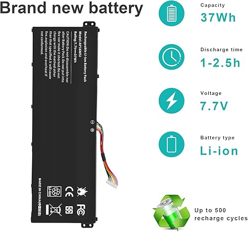 Miniatura 3 de AP16M5J - Batería para laptop Acer Aspire 1 A114-31 A114-32 Aspire 3 A314-31 A314-32 A314-41 A315-21 A315-21G A315-22 A315-31 70A 15-33 A315-41