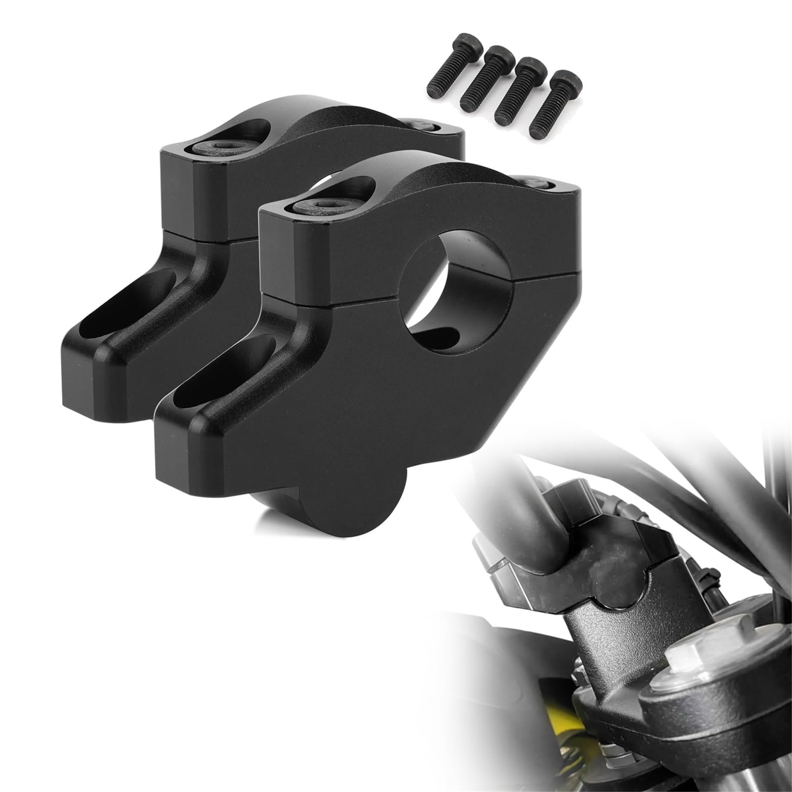 Riser Manubrio Spostati Arretrati Neri 22mm 7/8" Per SUZUKI GSR400 600 750 1000 GSX 250R 650F 750S 1000S Katana GSX-S750