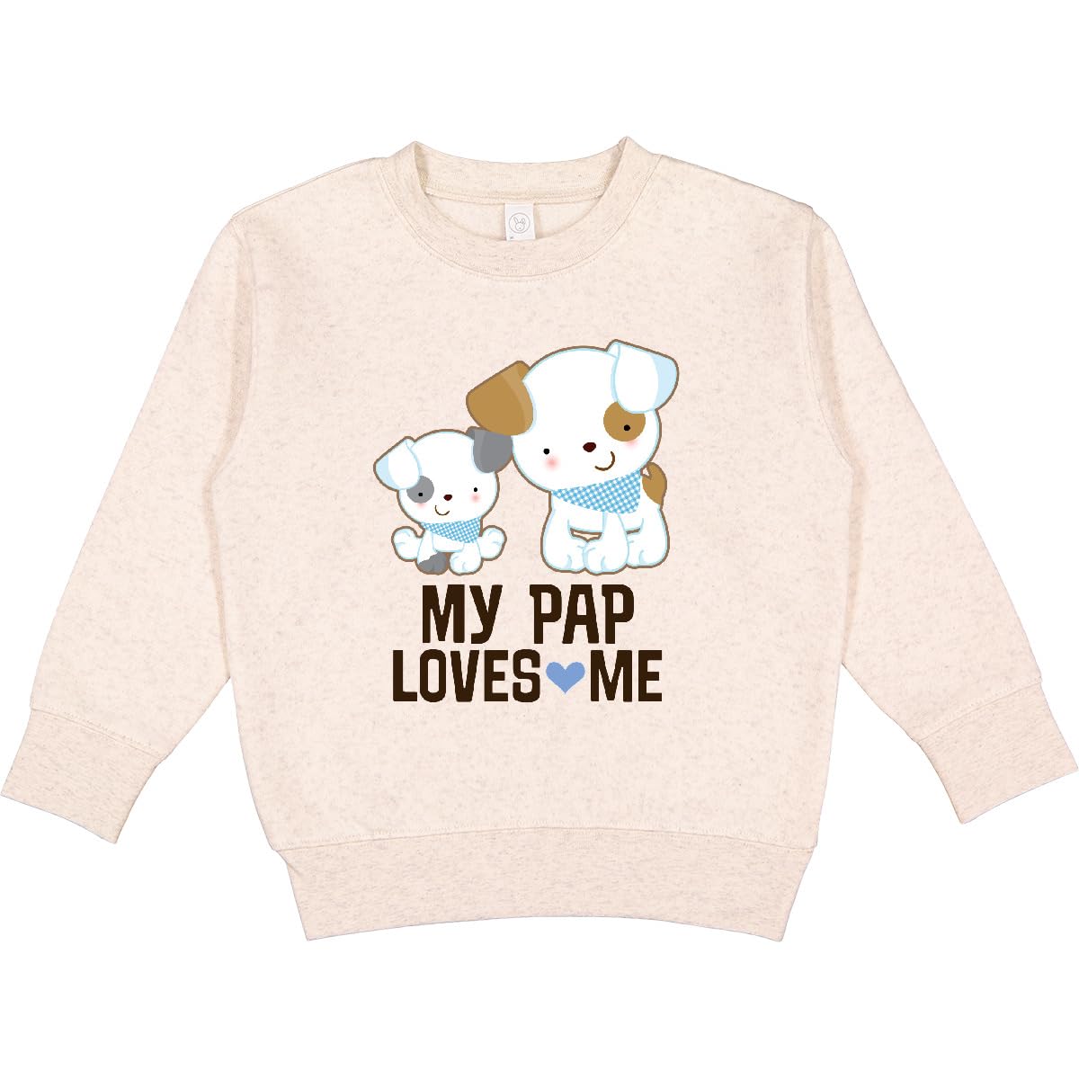inktastic My Pap Loves Me Grandson Puppy Toddler Sweatshirt 3T Natural Heather 439eb
