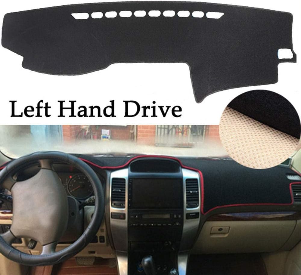 BENME Dashboard Cover for Toyota Land Cruiser Prado Lexus GX470 J120 2003-2009 Dash Mat Dashmat Dashboard Protector Dash Board Cover Carpet,Red