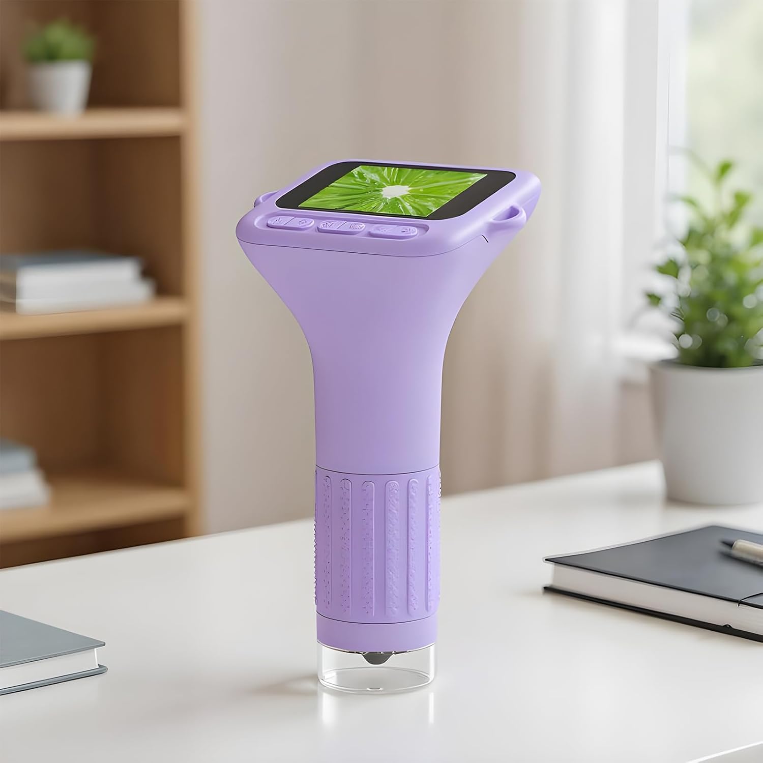 ハンディ型デジタル顕微鏡 - 1000倍拡大 知育玩具,携帯用植物観察器 - 幼児向け自然観察 ホームスクール 教室教材 週末アクテ