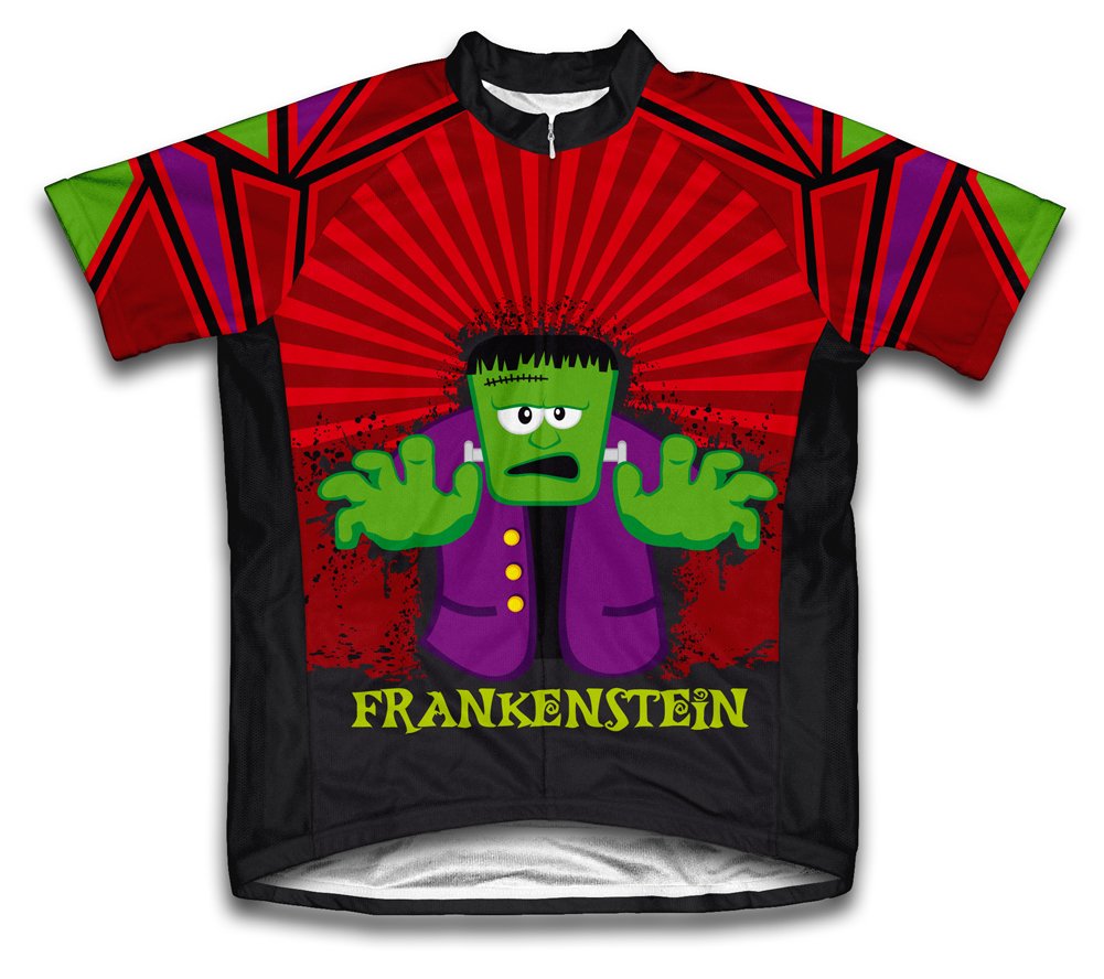 ScudoPro Frankenstein Short Sleeve Cycling Jersey for Youth - Size M Red